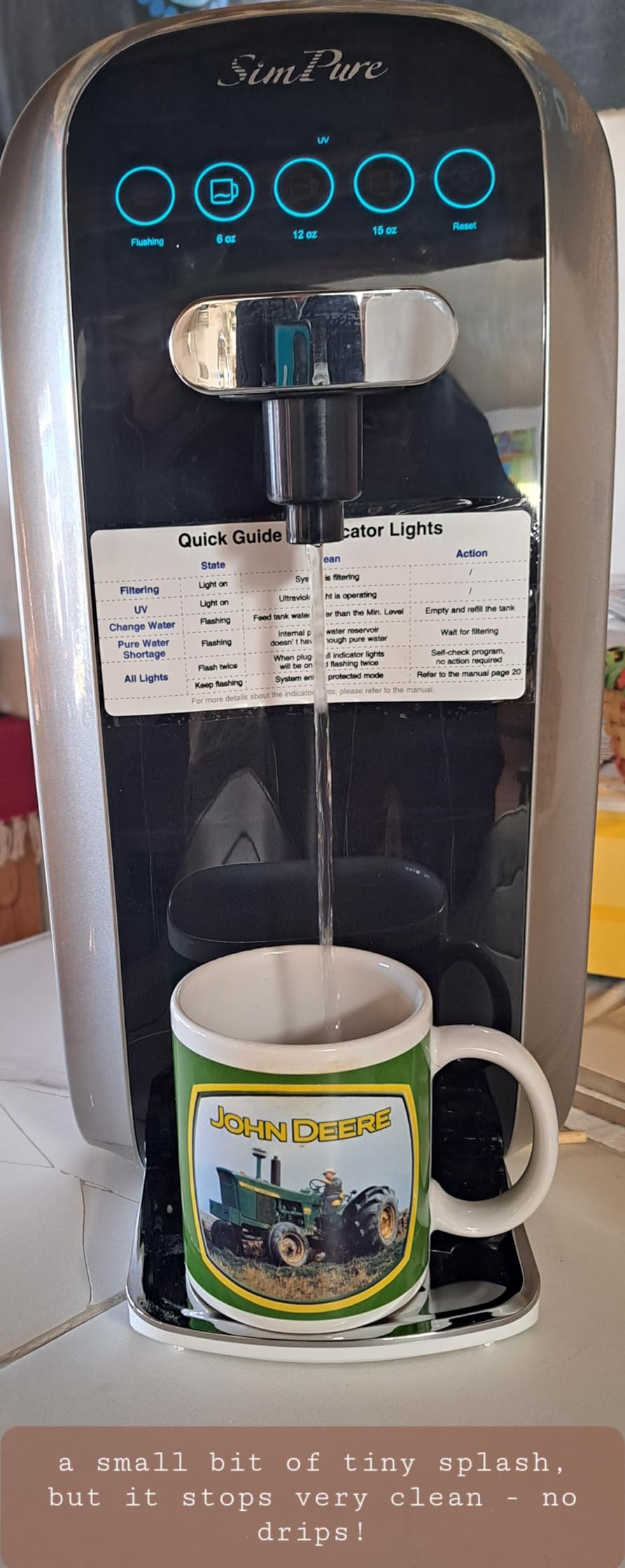 SimPure Y7P-BW UV Countertop Reverse Osmosis Water Filter, 5 Stage RO customer photo 2