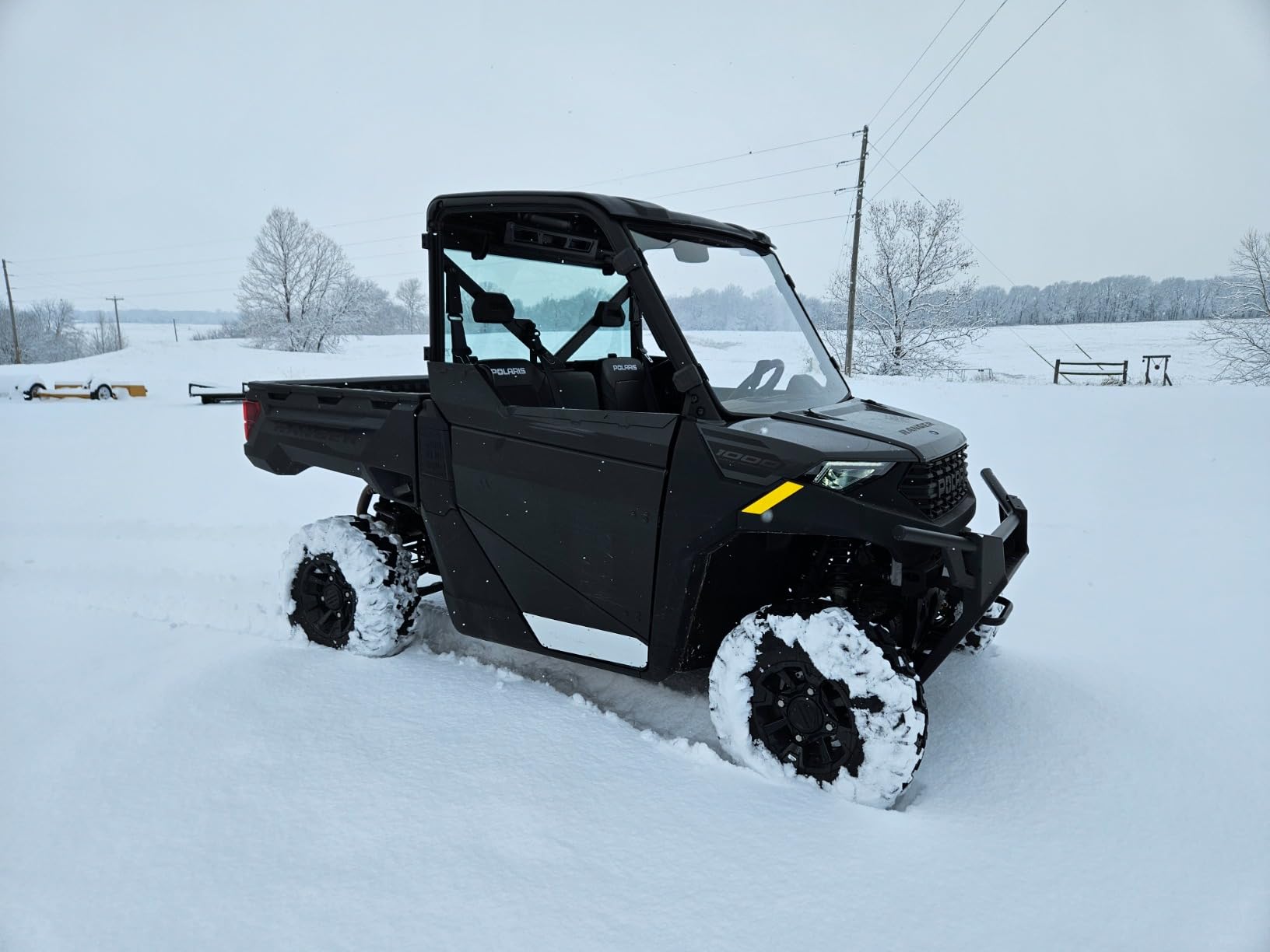 Full Front Windshield Compatible with Polaris Ranger XP 1000/Crew 2017-2026 Ranger 1000/Crew 2020-2026 Ranger XP 900/Crew Hard Coated Clear Window PC Scratch Resistant Tool-Free Install customer photo 1