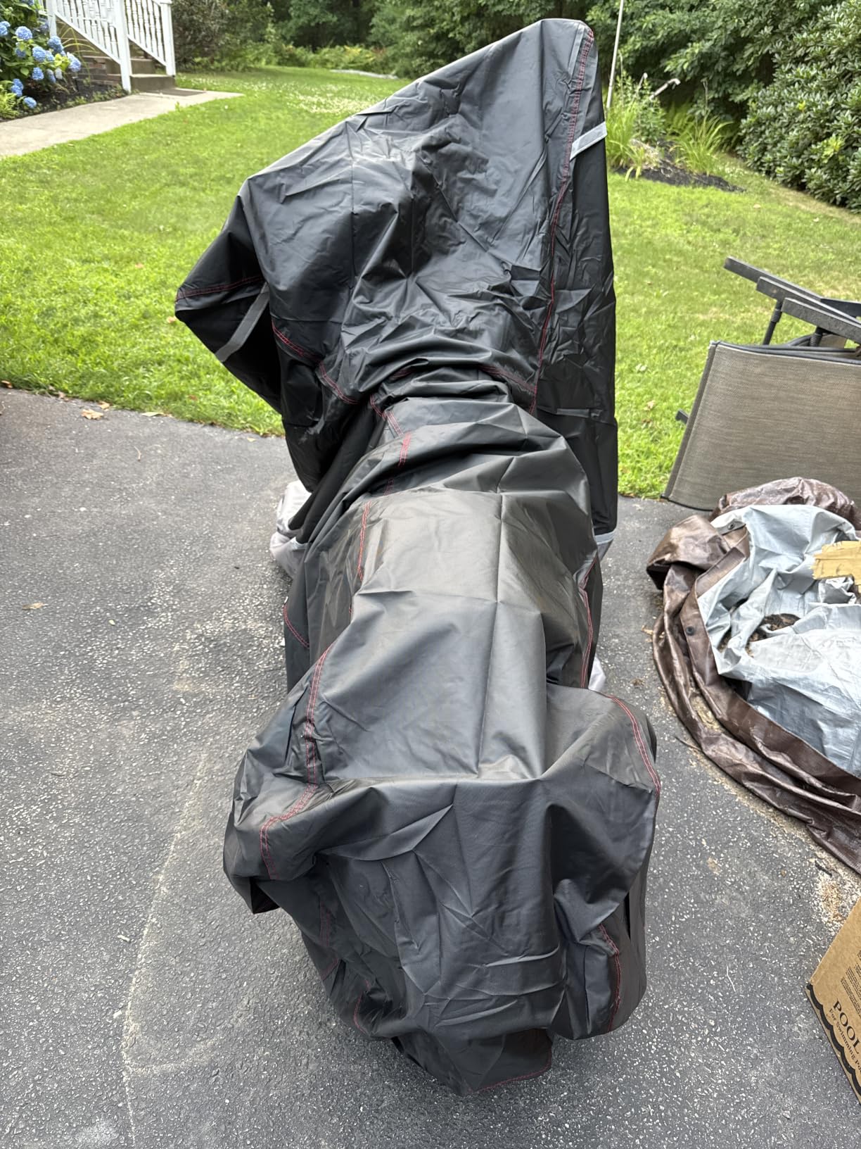 Motorcycle Cover 600D Waterproof for Touring Models Harley Davidson Road King, Road Glide, Street Glide, Electra Glide, Low Rider-ST Indoor & Outdoor Storage Gray customer photo 1