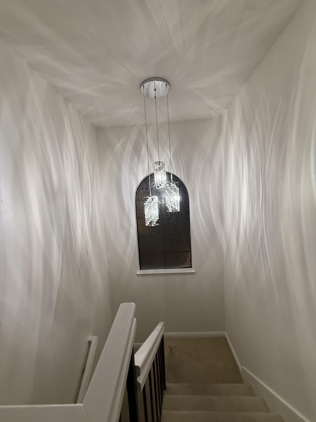 Chrome Pendant Lighting Modern Pendant Light, Mini Crystal Chandeliers, Adjustable Pendant Light Fixture for Kitchen Island Dinning Room Bedroom (3 Pack) customer photo 1