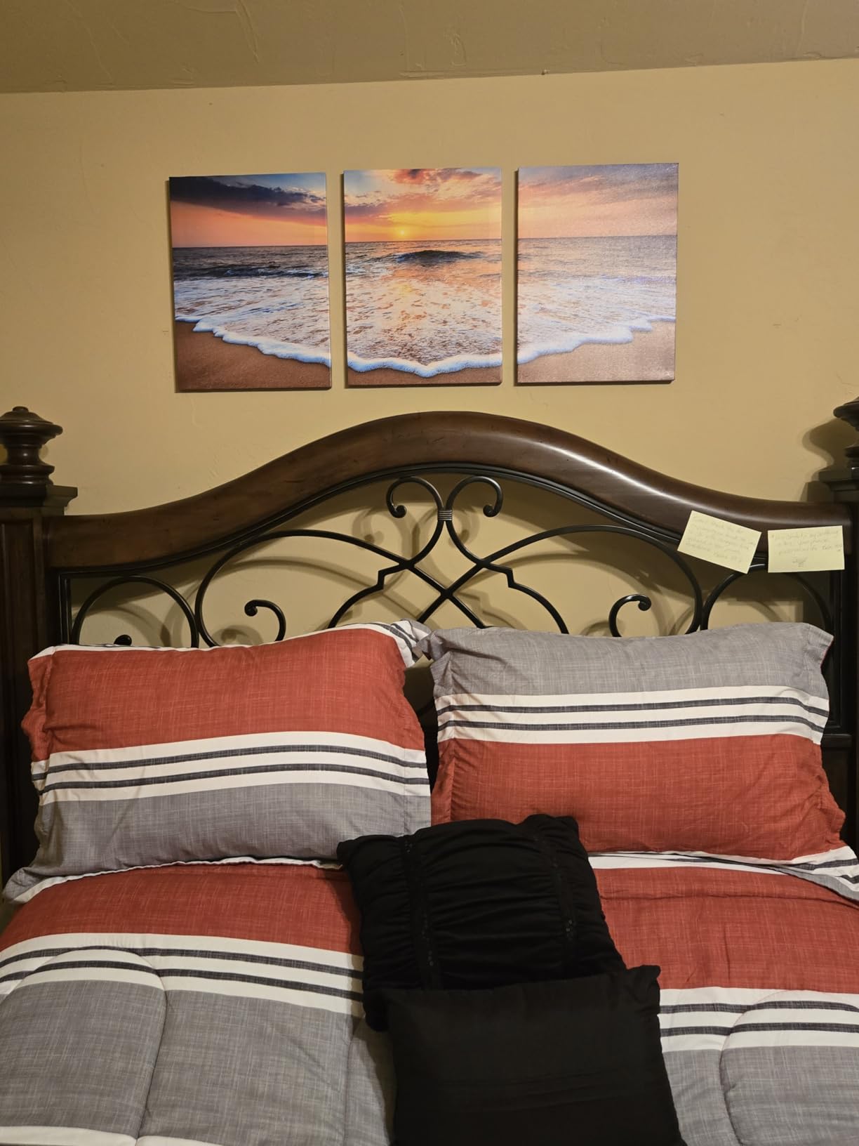 3 Pieces Mountain Canvas Wall Art for Living Room Nature Landscape Picture Sunflower Wall Decor for Bedroom Home Decoration Sunrise Grand Teton National Park Painting Framed Artwork 12