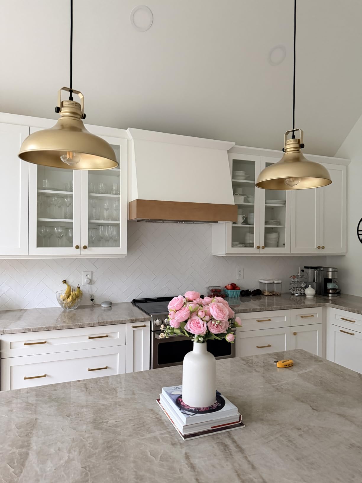 Black Farmhouse Pendant Lights Kitchen Island Fixtures | ETL Certificate, Industrial Adjustable Height Vintage Dome Hanging Light Fixtures for Barn, Dining Room 3 Pack customer photo 2