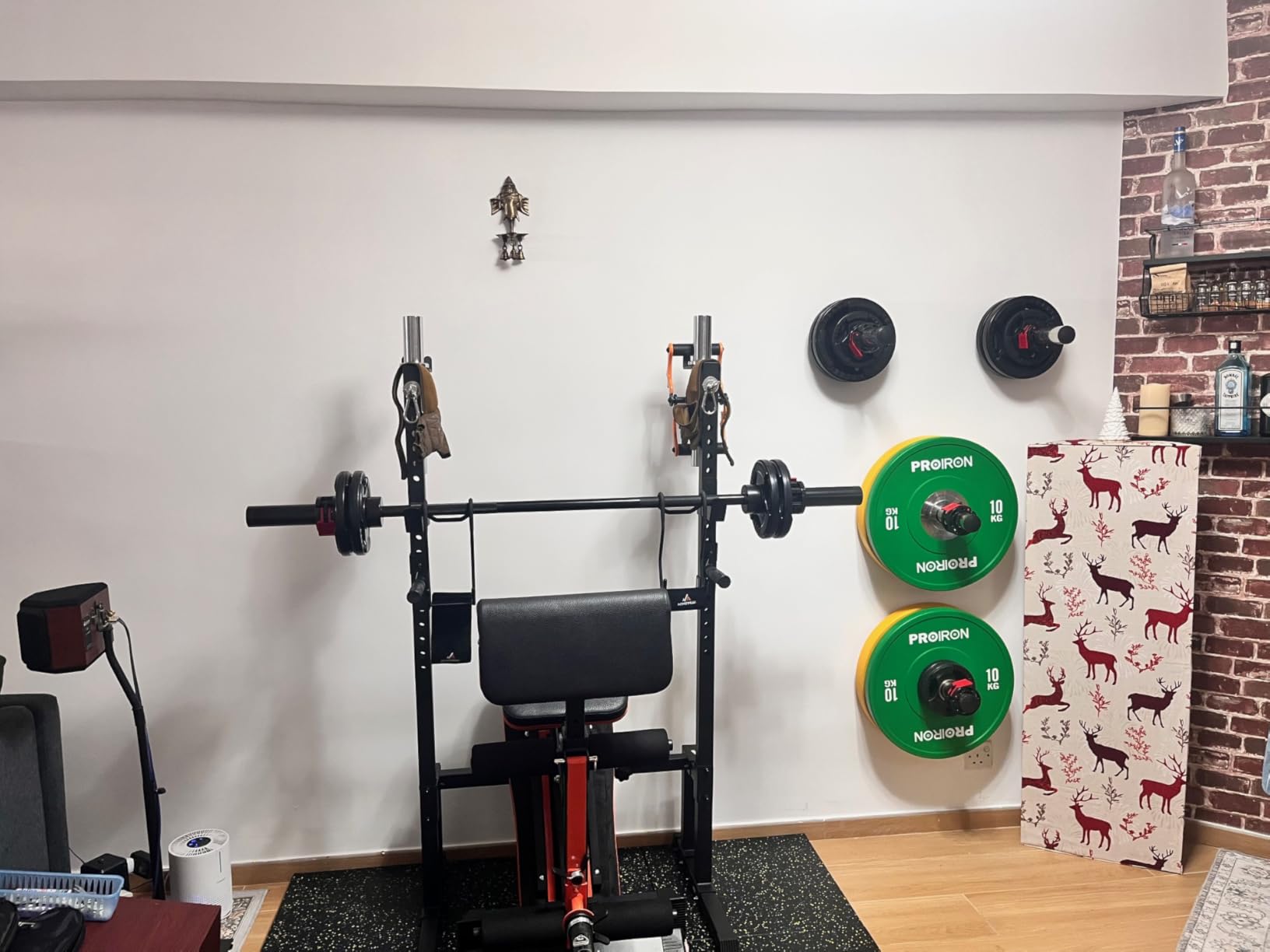 PROIRON Olympic Rubber Bumper Plates,Floor Protective Weight Plates,2
