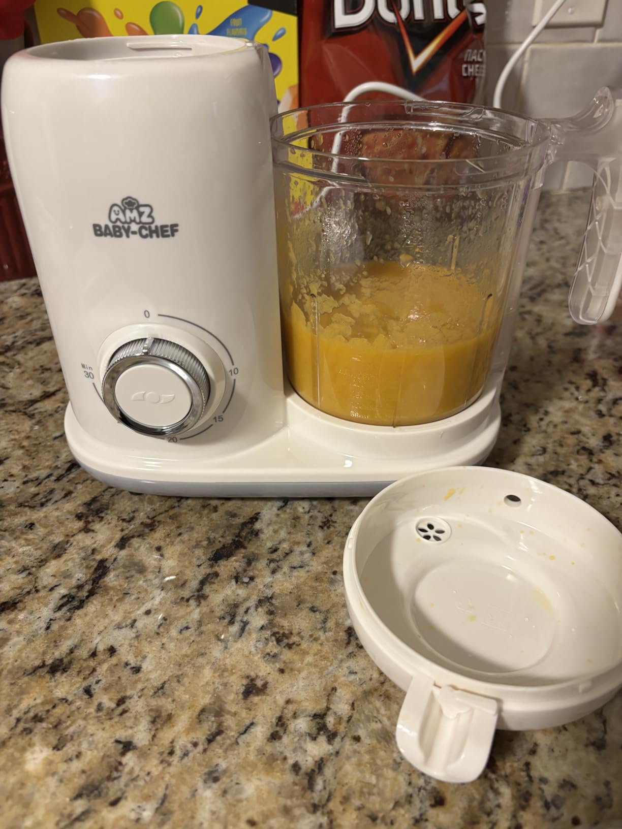AMZBABYCHEF Baby Food Maker, 4 in 1 Baby Food Processor and Steamer, Puree Blender, Multifunctional Baby Puree Maker, Dishwasher Safe (White) customer photo 2
