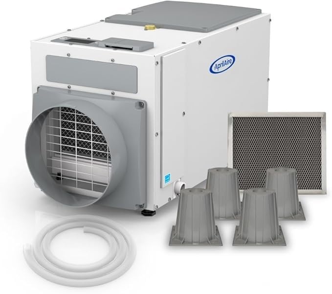 AprilAire E100 Pro Dehumidifier Bundle - 100 Pint Whole House Dehumidifier - Full Complete Kit - Crawl Spaces, Basements, Whole Homes, Commercial up to 5,500 sq. ft - 5 Year Warranty Included customer photo 2