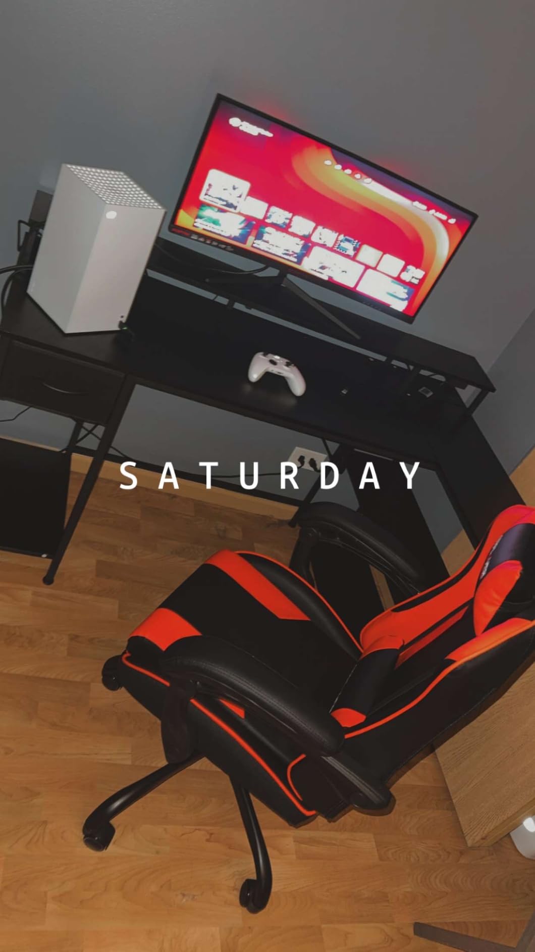 SUPERJARE 53 inch Reversible L Shaped Desk with LED Lights & Power Outlets, Computer Desk with Shelves & Monitor Stand, Gaming Desk with Drawer, Home Office Desk Corner Desk, Grey customer photo 1