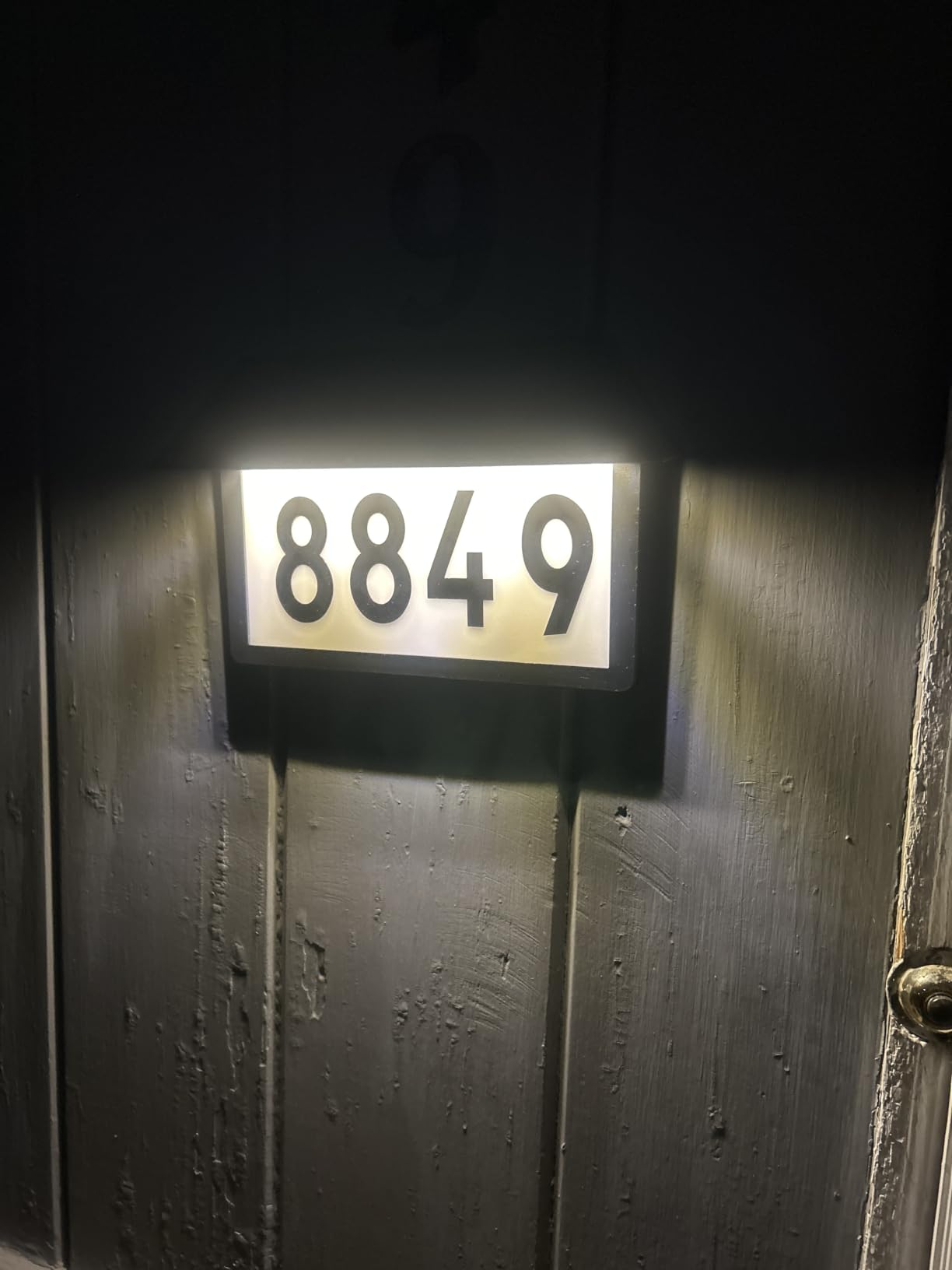 ASOMST Solar Address Sign, Lighted House Numbers Waterproof, 3-Light Modes | Solar Powered LED Illuminated Address Plaque, Wall Mounted Outdoor Address Number for Home, Outside Yard, Street, Driveway customer photo 1