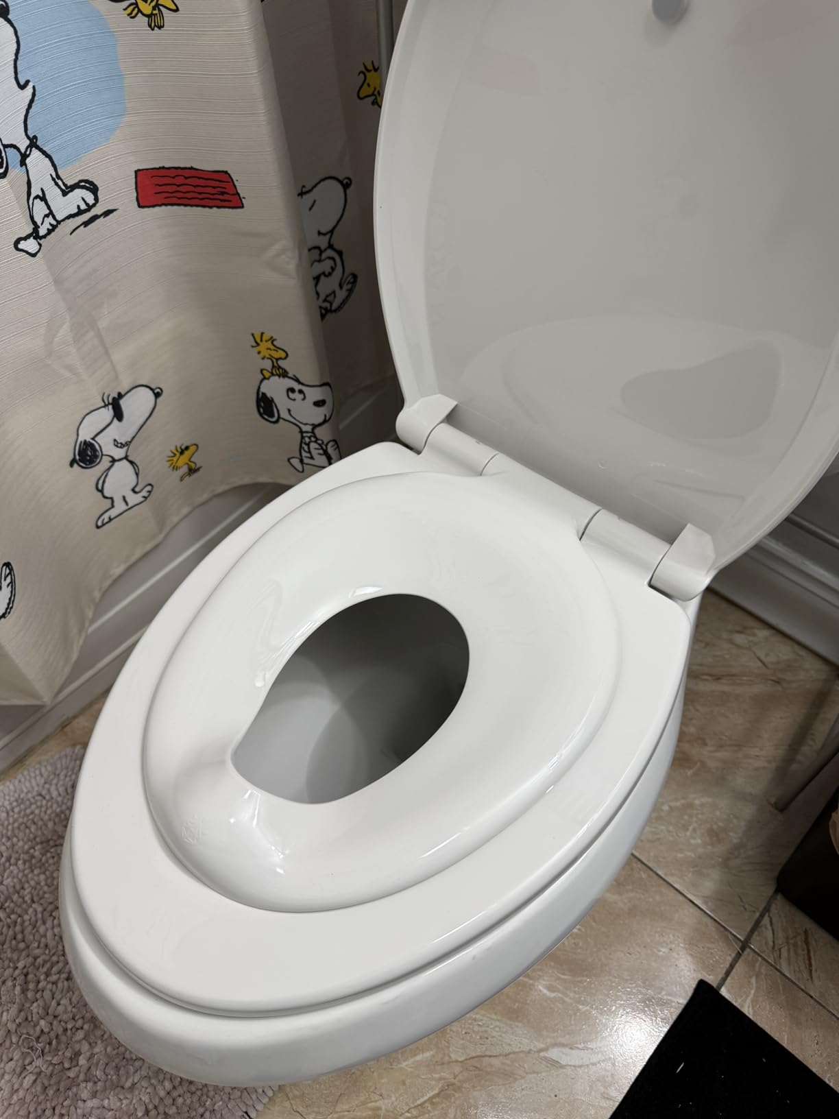 Jool Baby Quick Flip Toilet Seat with Built-in Potty & Splash Guard for Toddler Training, Slow Close (Elongated) customer photo 1