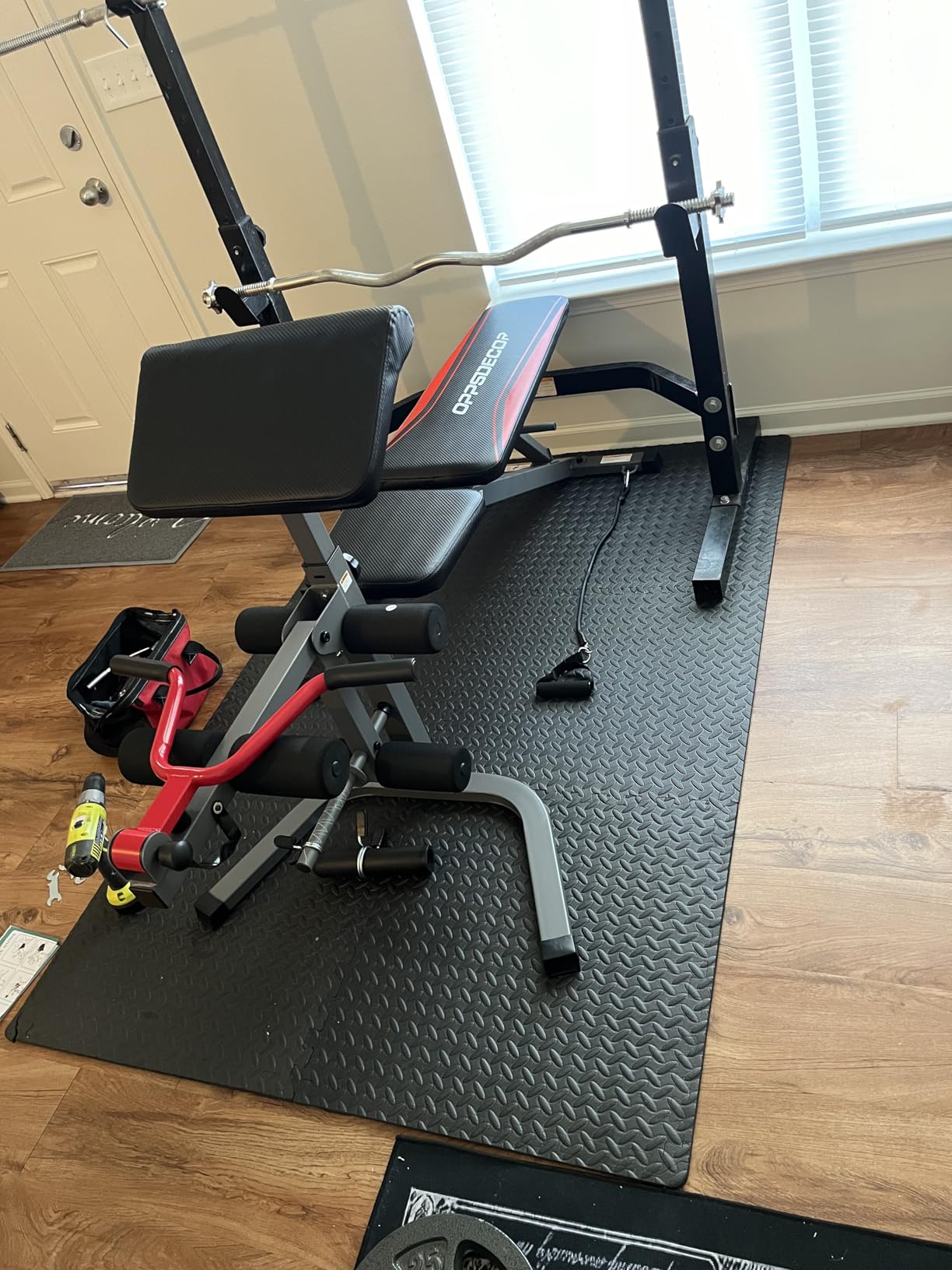 OPPSDECOR Adjustable Weight Bench with Leg Extension & Preacher Curl Bench | Bench with Leg Extension & Leg Curl, Incline/Decline/Flat, 900LBS Capacity Workout Bench for Home Gym Strength Training customer photo 1