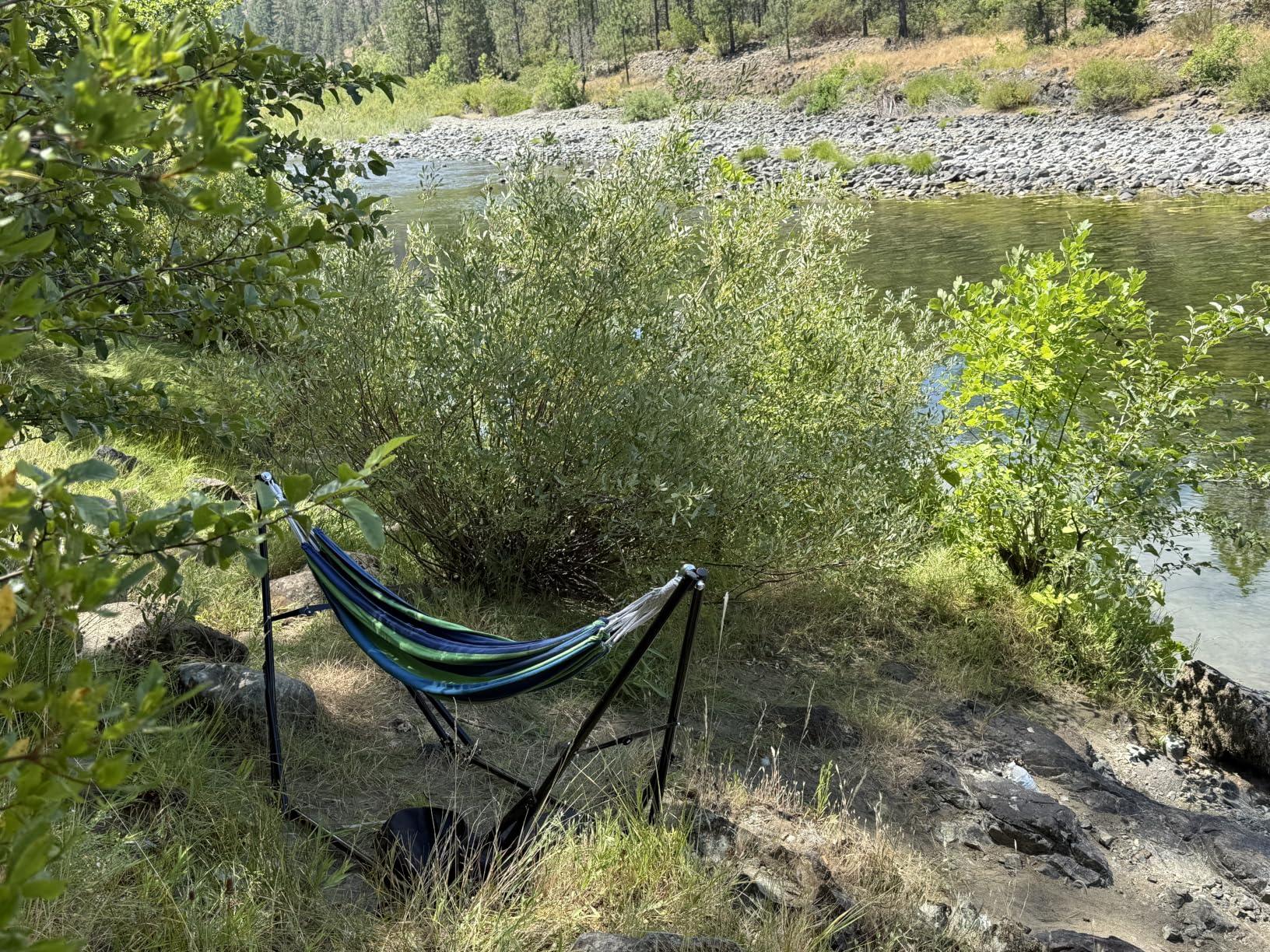 Portable Hammock with Stand for Outside or Inside, No Tree Required | 1 Minutes Tool-Free Setup | Adjustable Hammock for Indoor Outdoor Patio Yard | Carry Bag Included | 450 lbs Capacity customer photo 2