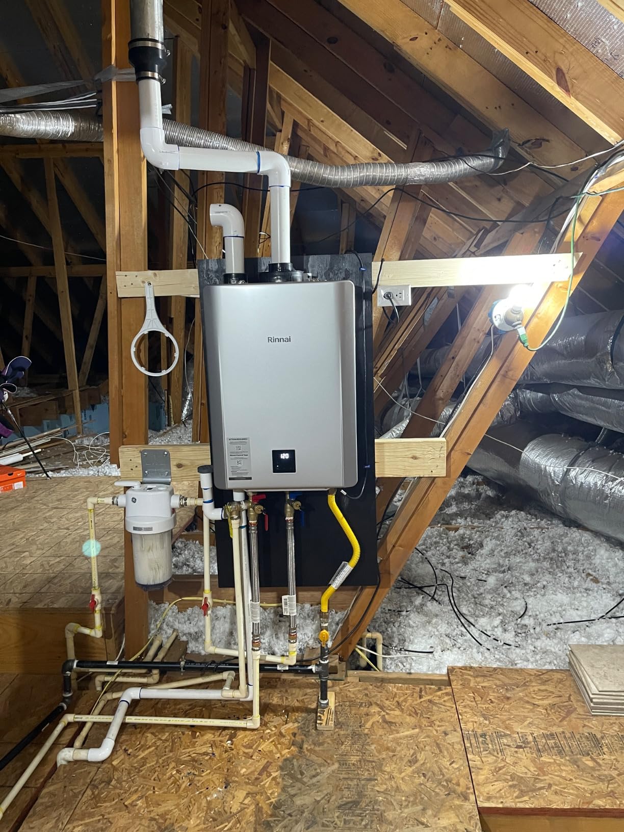 NEW Rinnai RX180iN Condensing Smart Sense Natural Gas or Propane Tankless Water Heater, Indoor or Outdoor Water Heater, Up to 10 GPM, 180,000 BTU customer photo 1