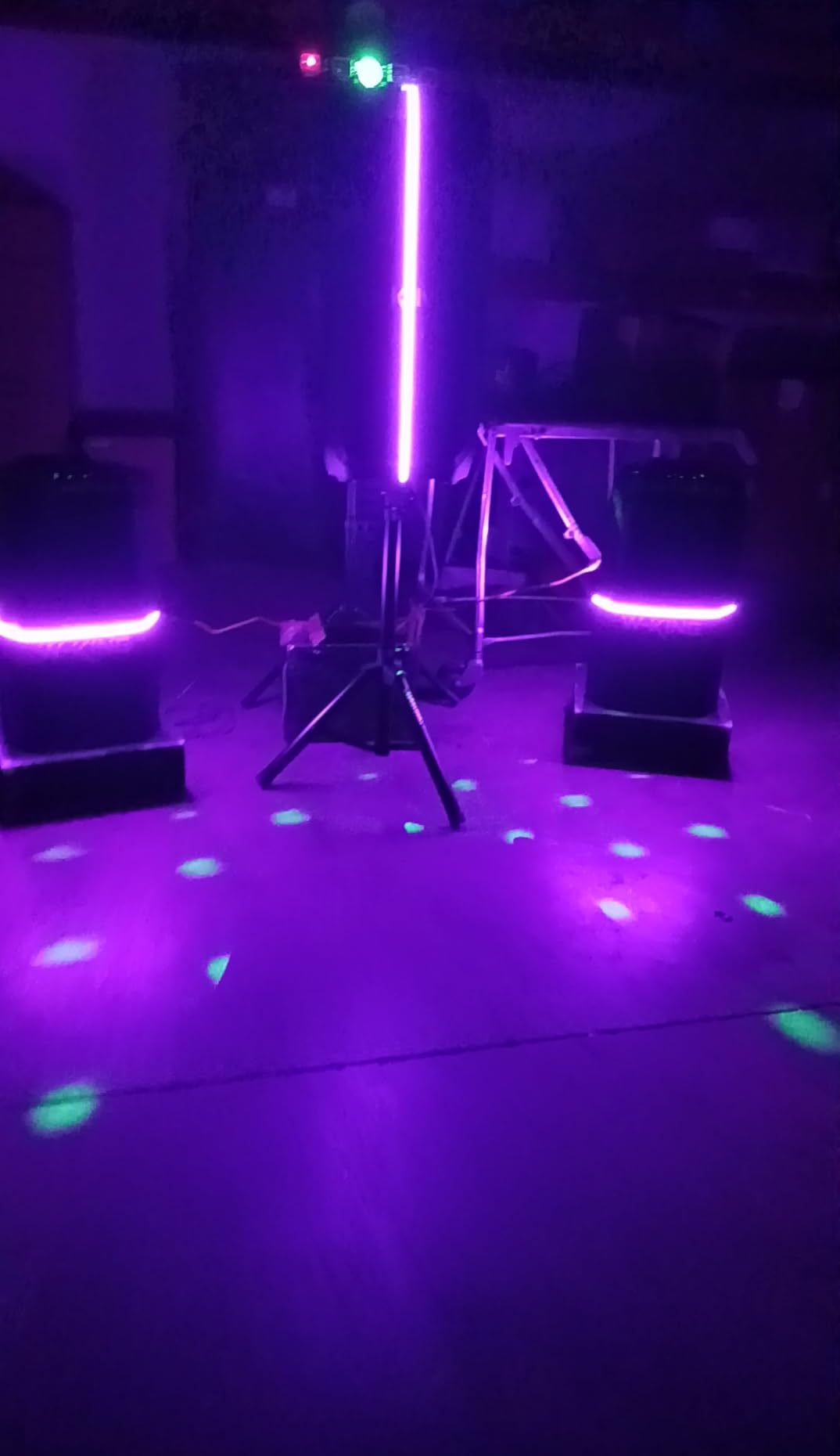 6-in-1 DJ Light with Stand, RGBW Disco Lights, Strobes, Laser Light | Disco Ball Lights, Wide Laser Beams, RGBW+UV Strobes, DMX512, Remote and Music Sync for Parties, DJ Gig and Stage Laser Show customer photo 1
