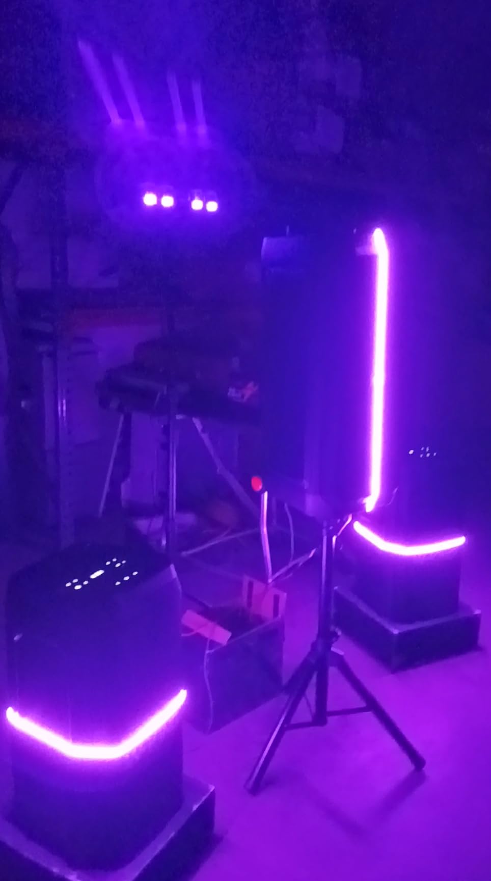 6-in-1 DJ Light with Stand, RGBW Disco Lights, Strobes, Laser Light | Disco Ball Lights, Wide Laser Beams, RGBW+UV Strobes, DMX512, Remote and Music Sync for Parties, DJ Gig and Stage Laser Show customer photo 2