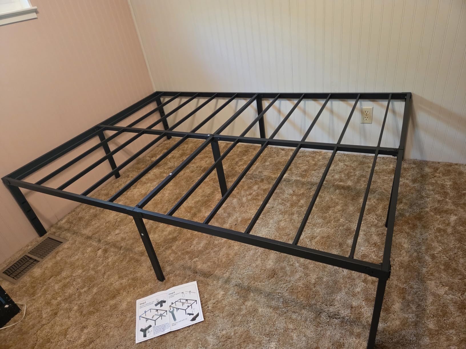 Hafenpo 12 Inch King Bed Frame - Sturdy Metal Platform King Size, No Box Spring Needed, Heavy Duty, Easy Assembly, Strong Bearing Capacity, Under Bed Storage, Black customer photo 1