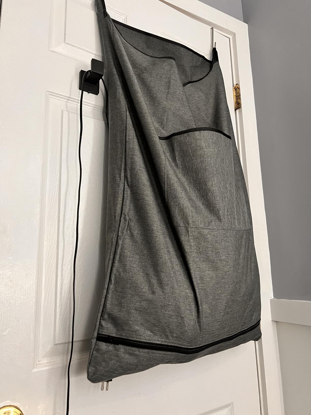 XL Hanging Laundry Hamper, 2PC-Black, Over Door/Wall Mount, Large Capacity, Modern Design, Durable, Waterproof customer photo 1