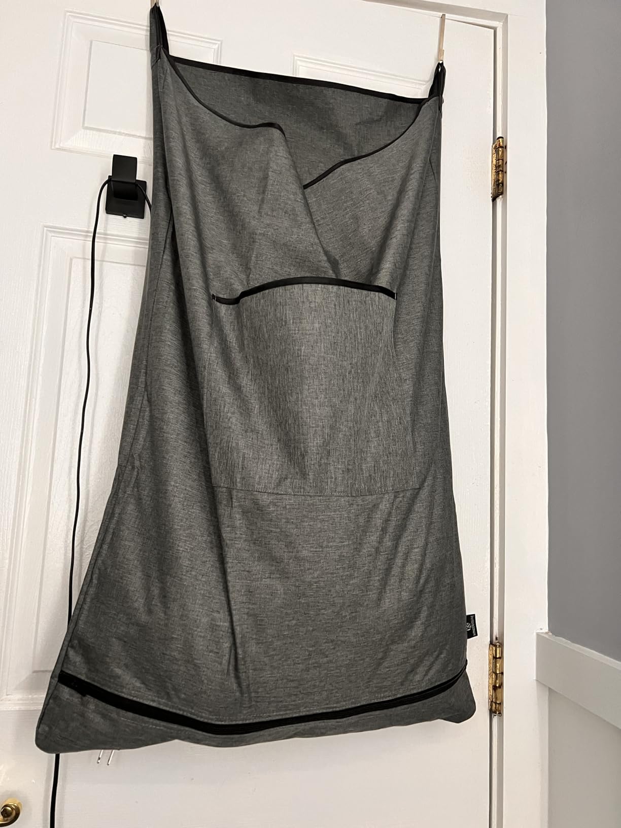 XL Hanging Laundry Hamper, 2PC-Black, Over Door/Wall Mount, Large Capacity, Modern Design, Durable, Waterproof customer photo 2