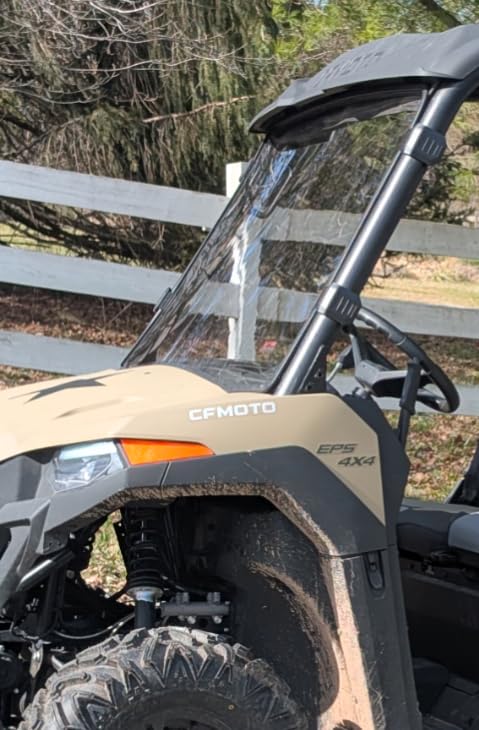 StarknightMT UForce 600 Front Windshield Scratch-Resistant Heavy Duty Clear | Compatible with CFMOTO UForce 600 2021-2026, 800XL 2025 2026; Hard PC, Full Window Used with Most Roof UTV Accessories customer photo 1