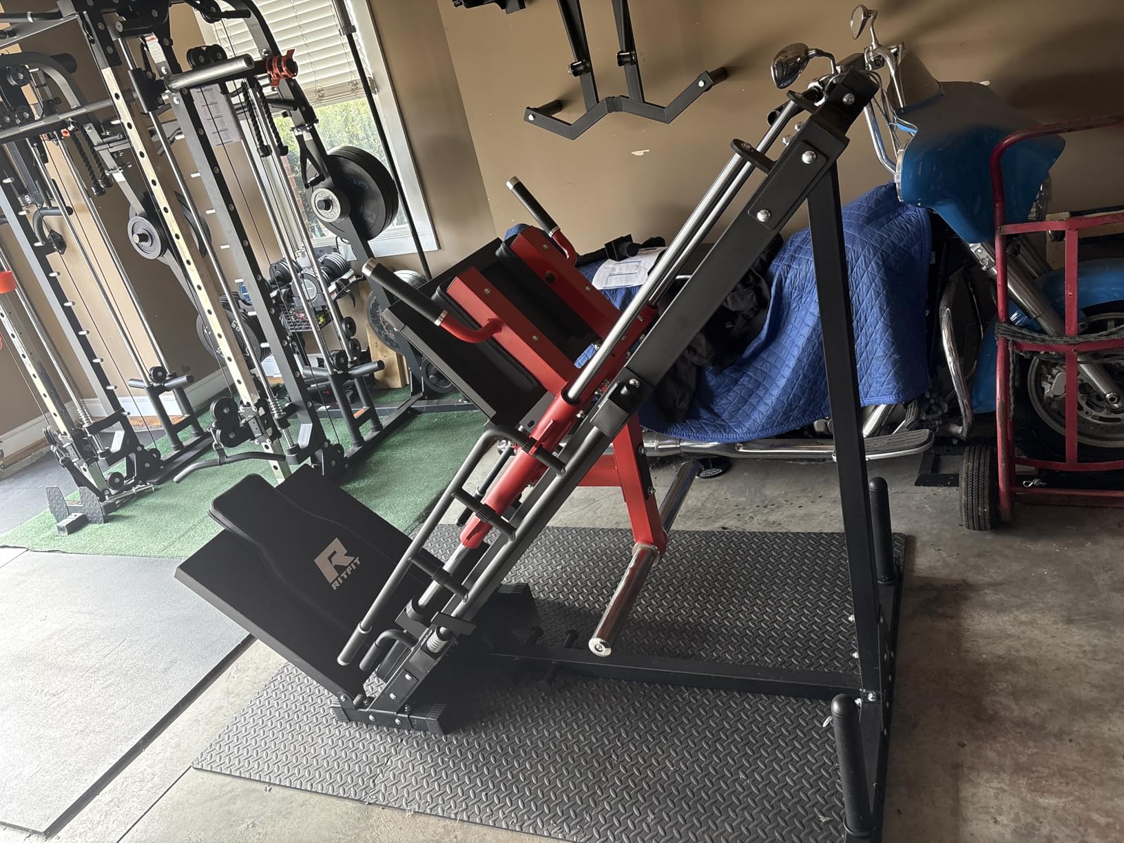 RitFit Leg Press Hack Squat Machine, Professional Adjustable Leg Press Machine for Home Gym with Linear Bearing, Full Lower Body Workout with Weight Storage customer photo 1