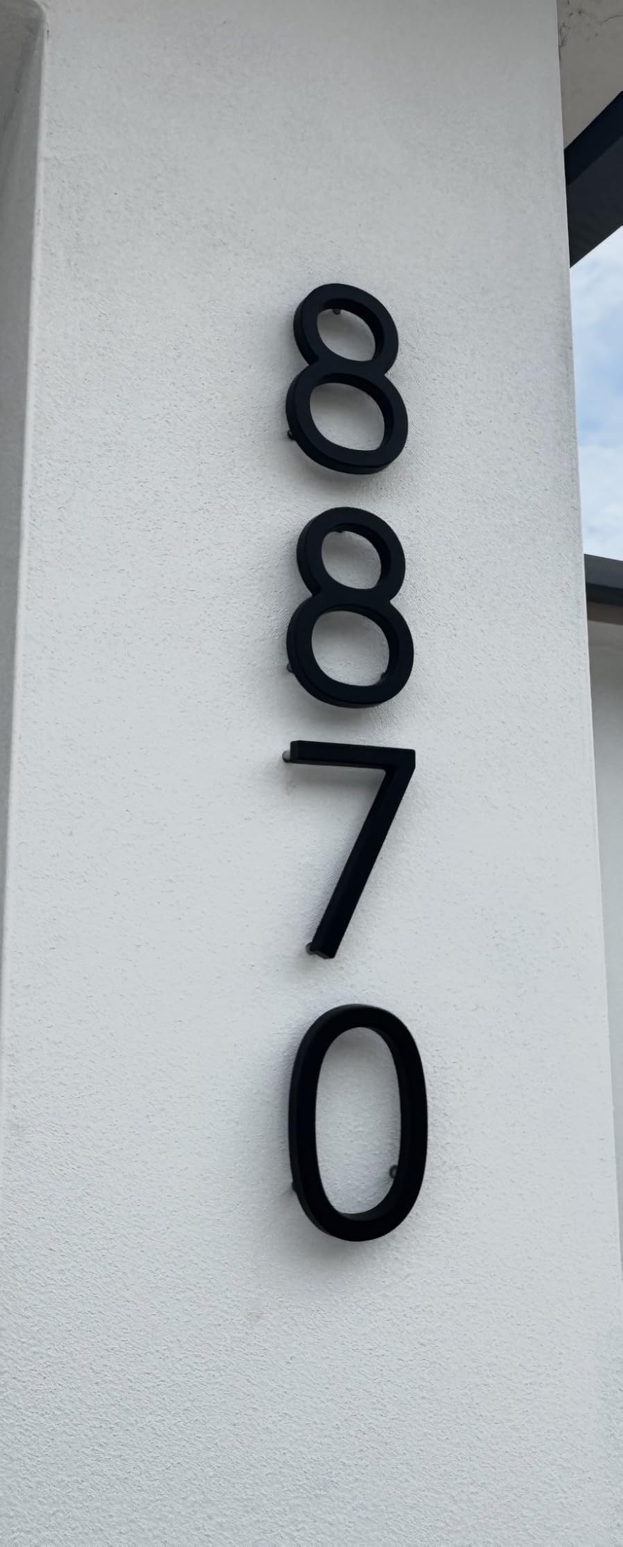 6 Inch Floating House Numbers for Outside, Metal Address Numbers, Anti-Rust Modern House Numbers with Nail Kits for Front Door Garden Mailbox customer photo 2