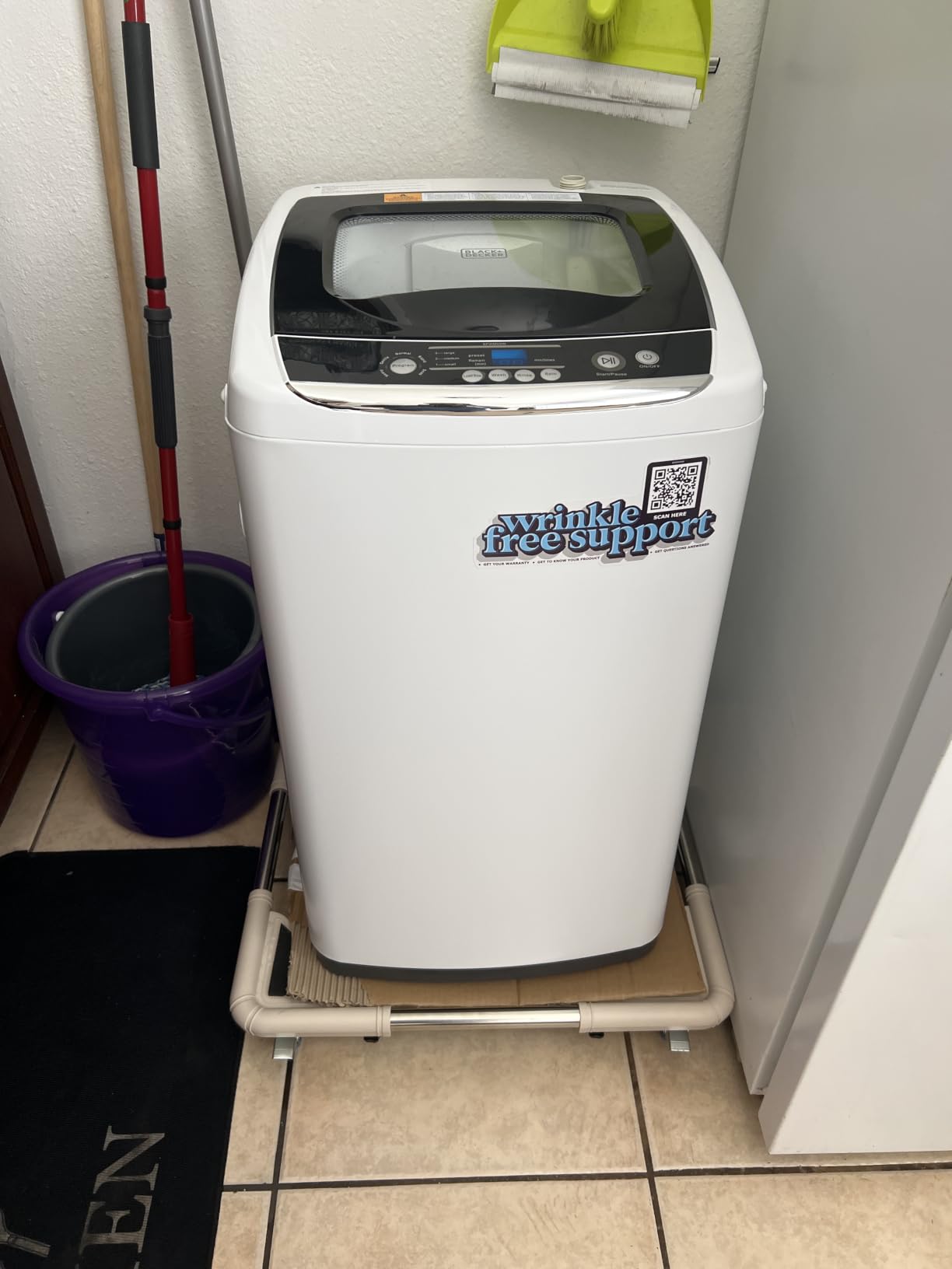 BLACK+DECKER 7.0 Cu. Ft. Front Load Dryer, Electric Clothes Dryer with LED Display and Dial Control, 5 Sensor and Manual Dry Selections, 240V, Requires Professional Installation, BLD67ME, White customer photo 1