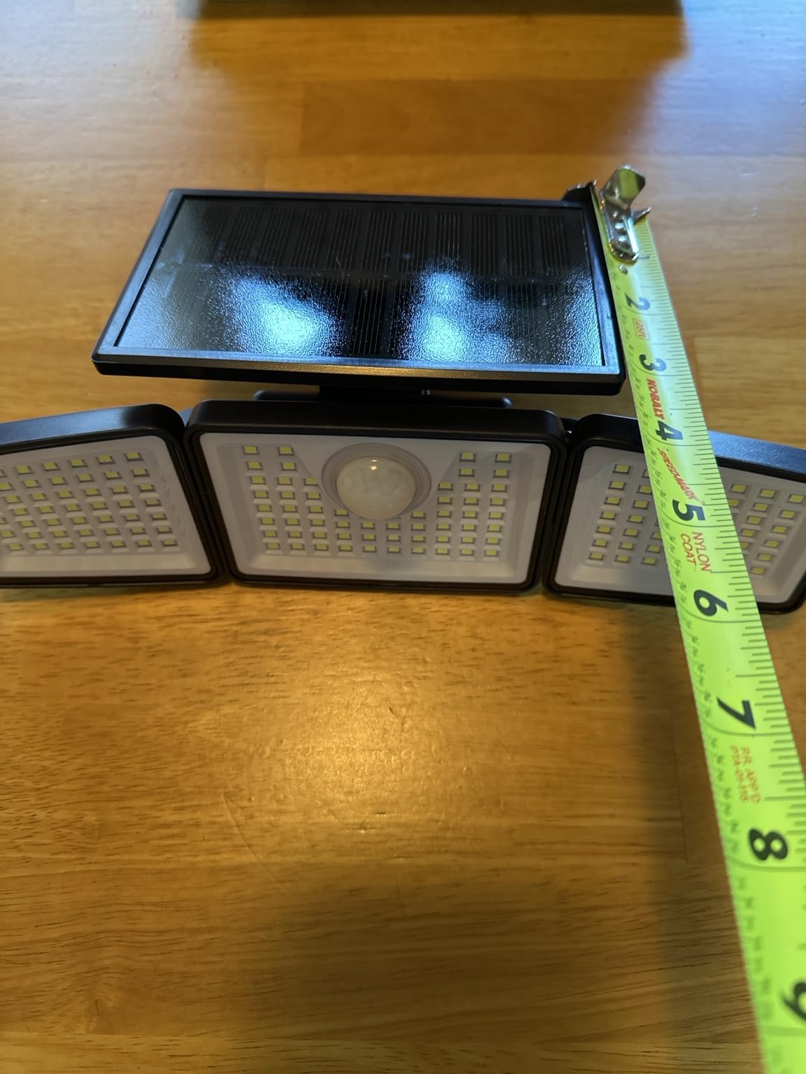 daphino 2500LM Solar Lights Outdoor with Motion Sensor,3 Head 270 Wide Angle Street Area Lights, IP65 Waterproof Security Lighting with 3 Modes(Non-Remote,2 Pcs) customer photo 2