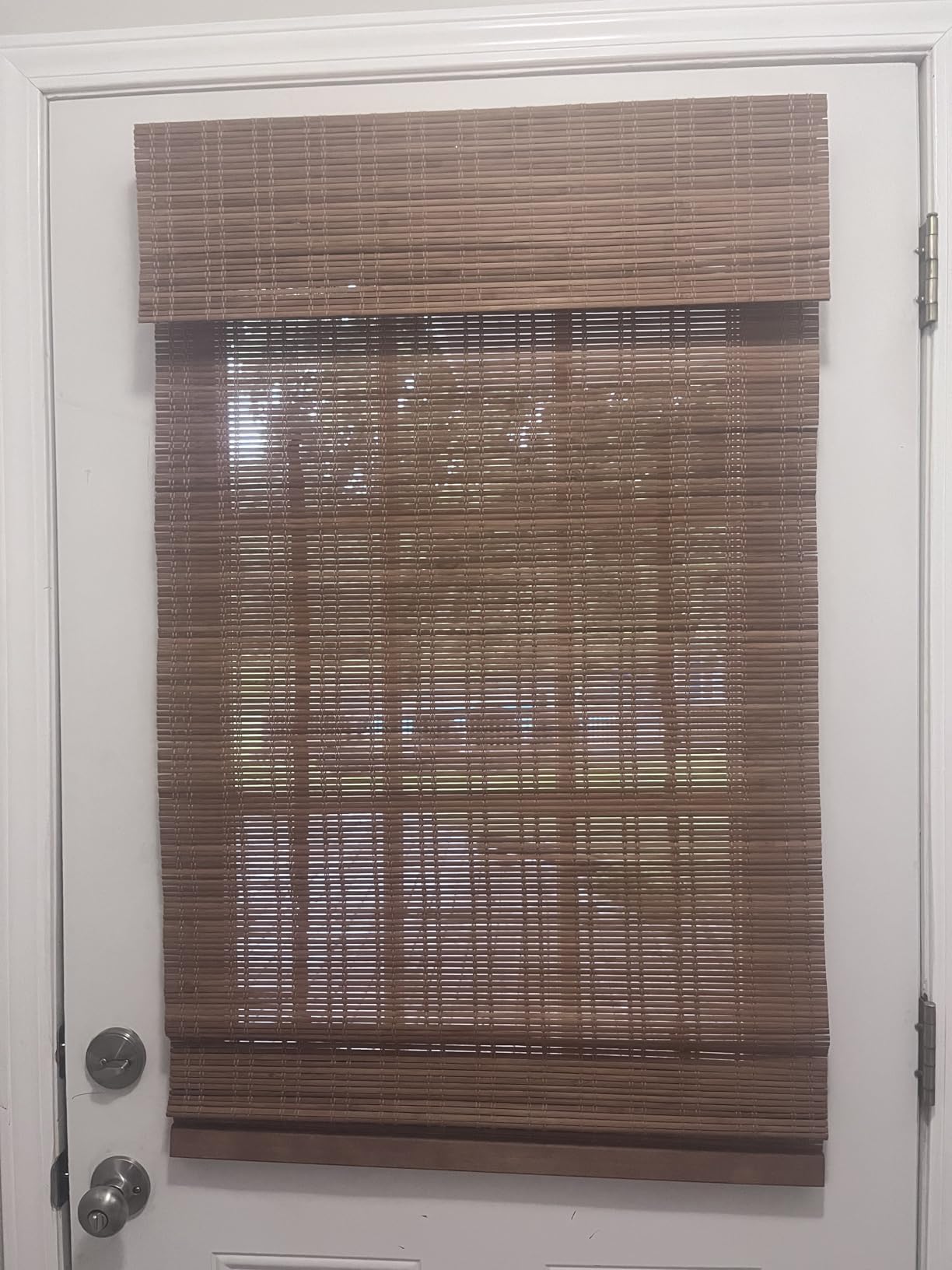 CALYX INTERIORS Cordless Bamboo Roman Shade Blind, Light Filtering, 22.5