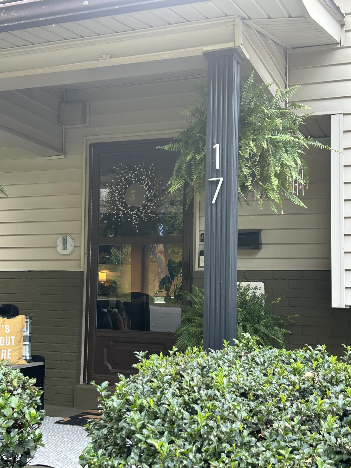 5 Inch House Numbers for Outside, Metal Address Number, Modern Design, Weather-Resistant White Crystal Powder Coated Finish customer photo 1