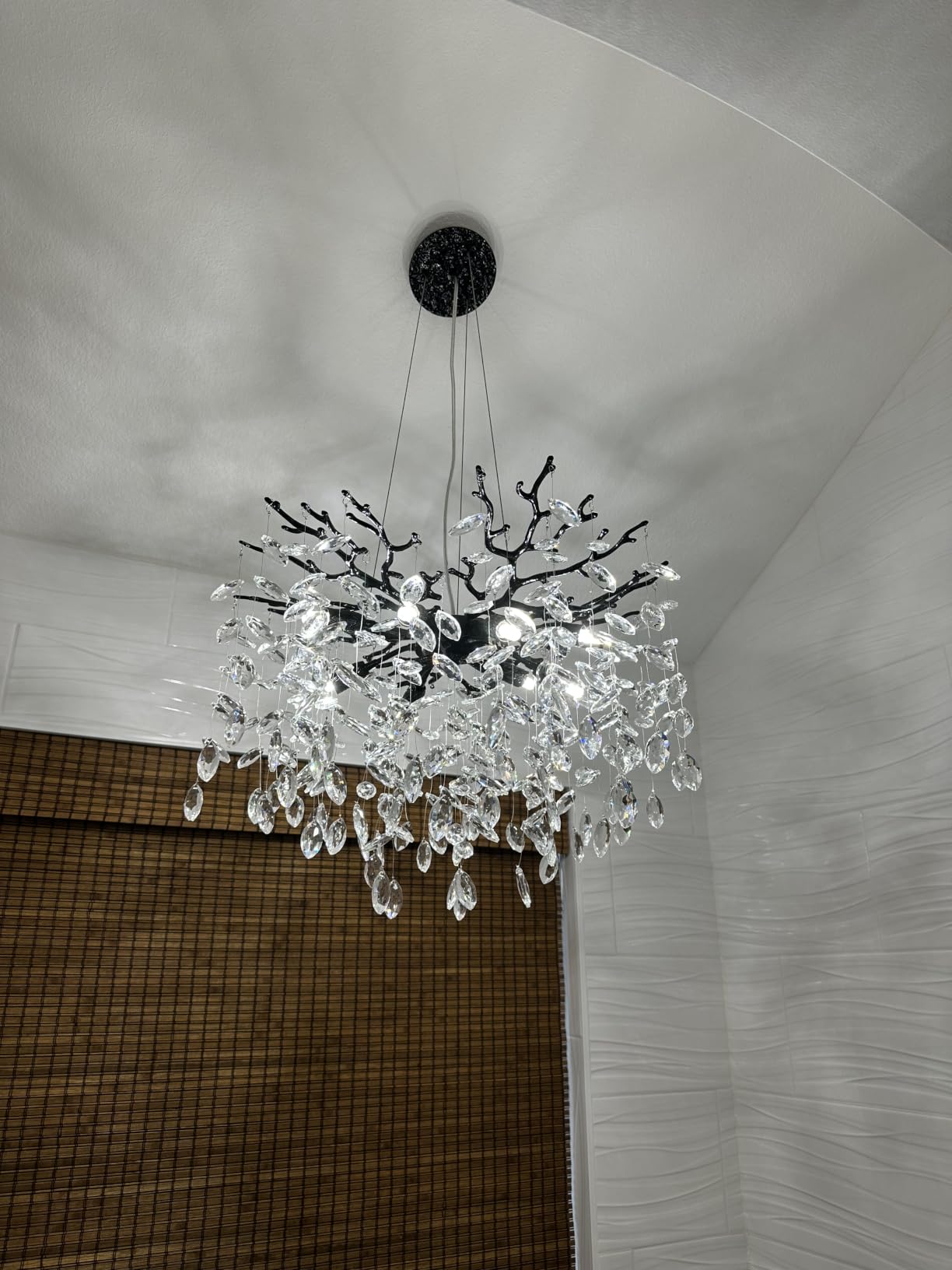 Modern Tree Branch Crystal Chandelier Luxury Gold Crystal Pendant Lighting 23.6