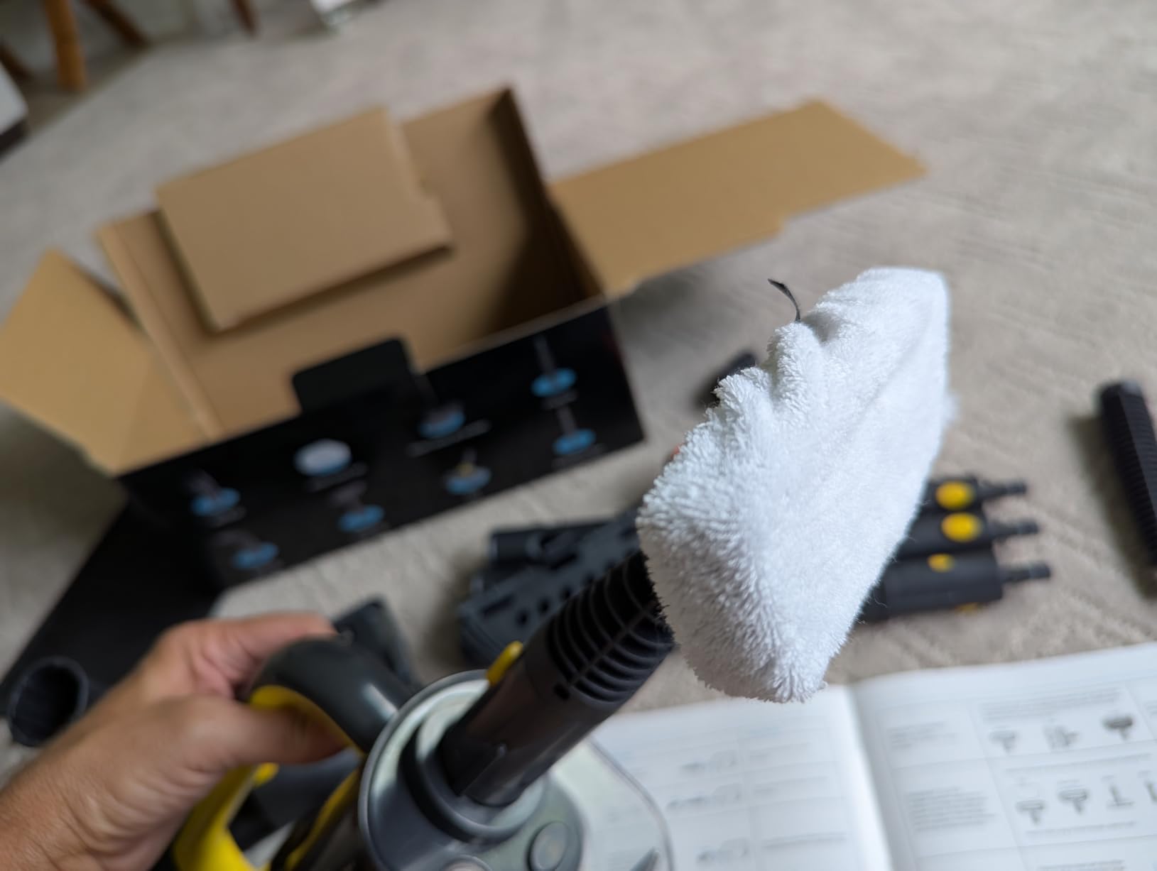 Steam Mop with Detachable Handheld Steam Cleaner, 10-in-1 Multi Accessories, Quick 10s Heat, 350ml and 2-Level Steamer for Cleaning Floor, Carpet, BBQ Grill, Tile, and Grout, Gray customer photo 1