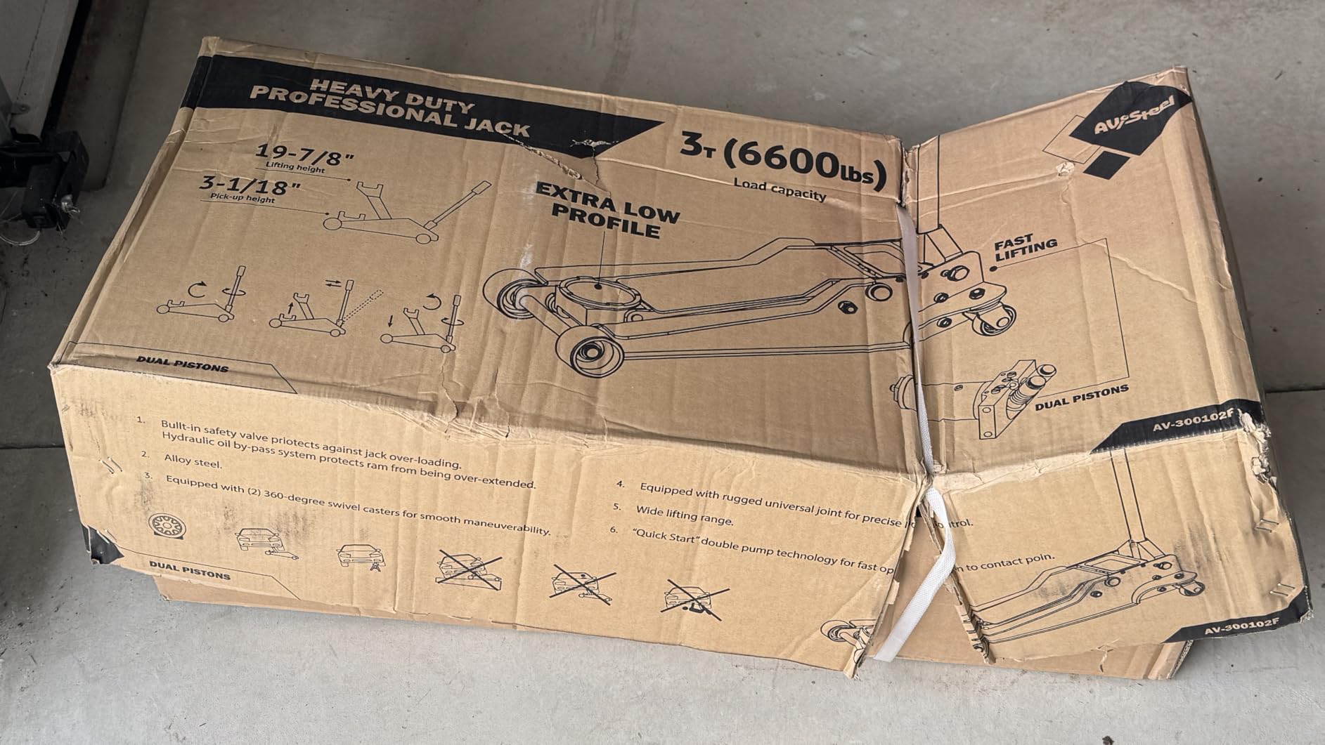 Low Profile Floor Jack 3 Ton (6600 lbs), Heavy Duty Hydraulic Jack for Car with Dual Pistons Quick Lift Pump, Lifting Range 3-1/8'' to 19-7/8'' customer photo 1