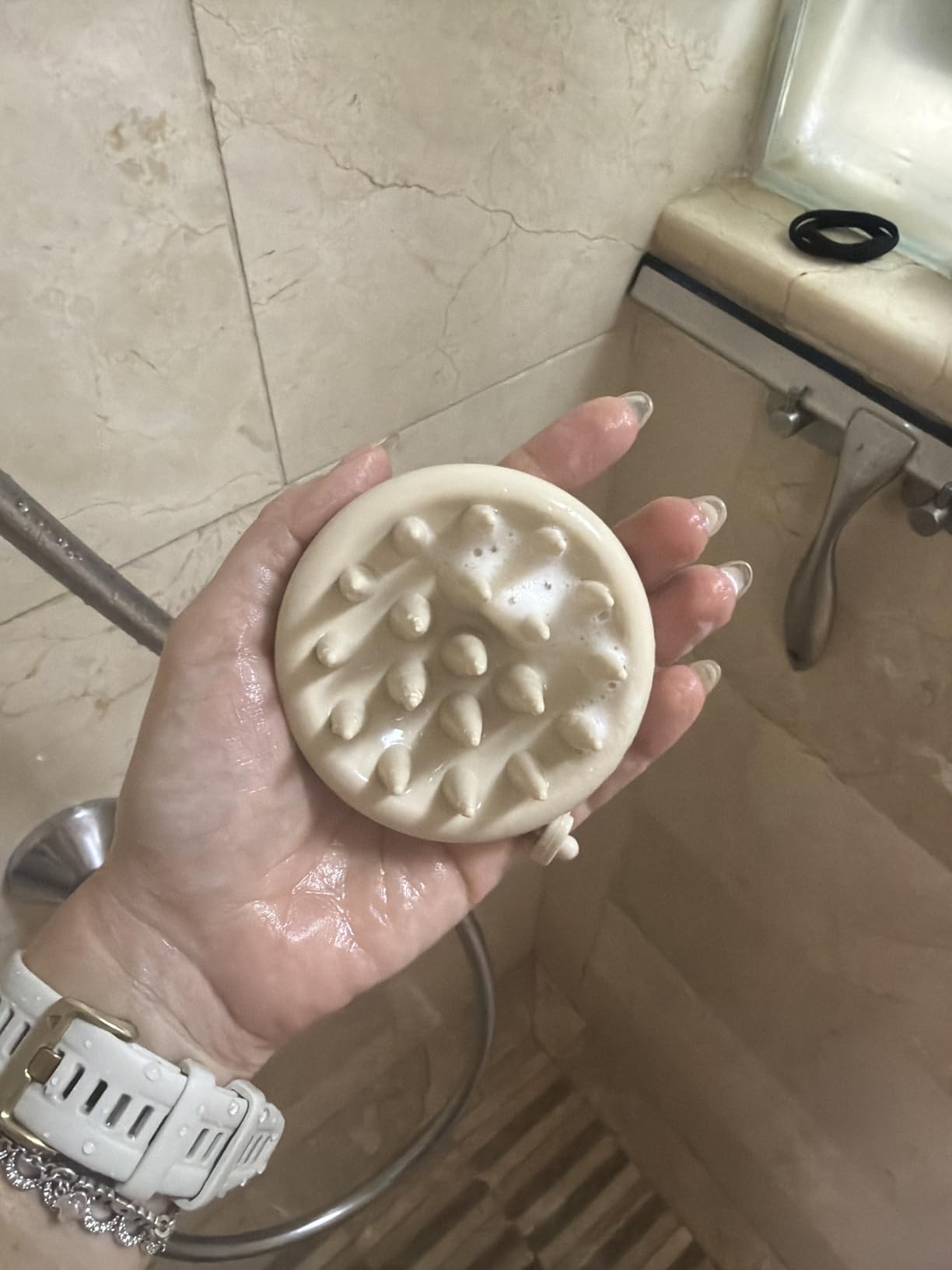 AIMIKE Scalp Massager Shampoo Brush, Soft Silicone Hair Scrubber for Washing Hair, Dandruff Removal & Hair Growth Stimulator, Scalp Brush/Exfoliator Brush On Dry & Wet Scalp customer photo 1