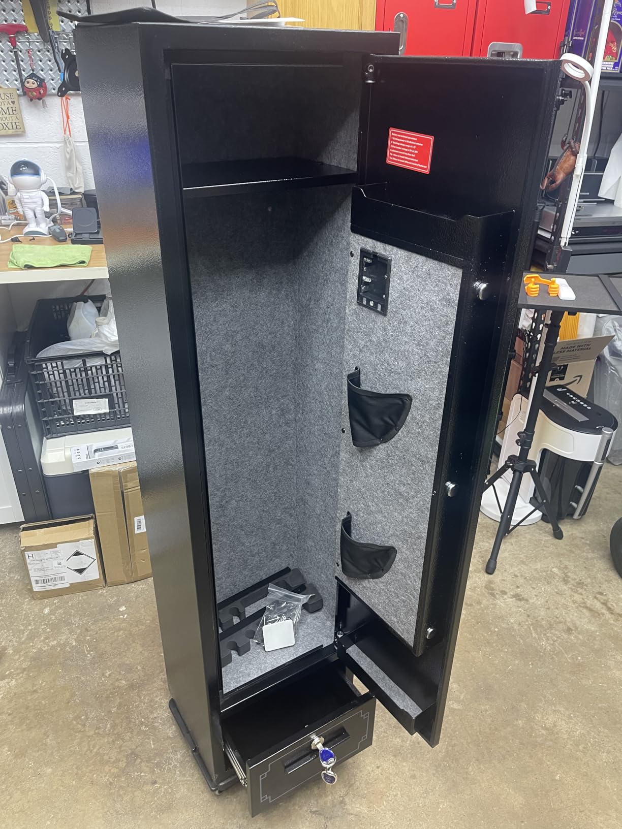 KAER 5-6 Gun Safe,Gun Safes for Rifle and Pistols,Rifle Safe for Home | No Assembly Needed,Fits 5-6 Shotgun and handguns,Quick Access Keypad,Removable Shelf&Gun Rack,Smart Alarm and Mute for Home customer photo 2
