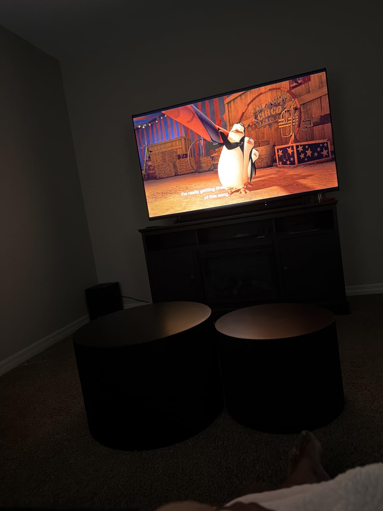 Black Round Coffee Table Set of 2, Modern Wooden Nesting Coffee Tables for Living Room, No Assembly Required Circle Side Tables Set Accent End Table for Bedroom, Balcony customer photo 1