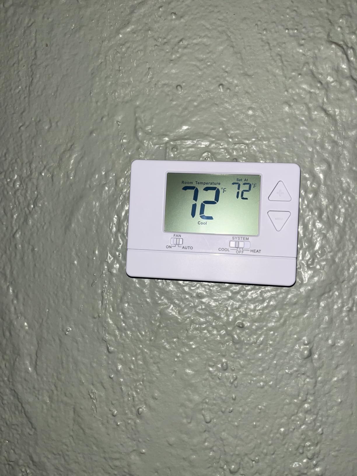 NonProgrammable Thermostat for Home, Digital Energy-Saving Thermostat, Single-Stage Systems, 1 Heat/1 Cool, Easy DIY Install, White Backlight customer photo 1