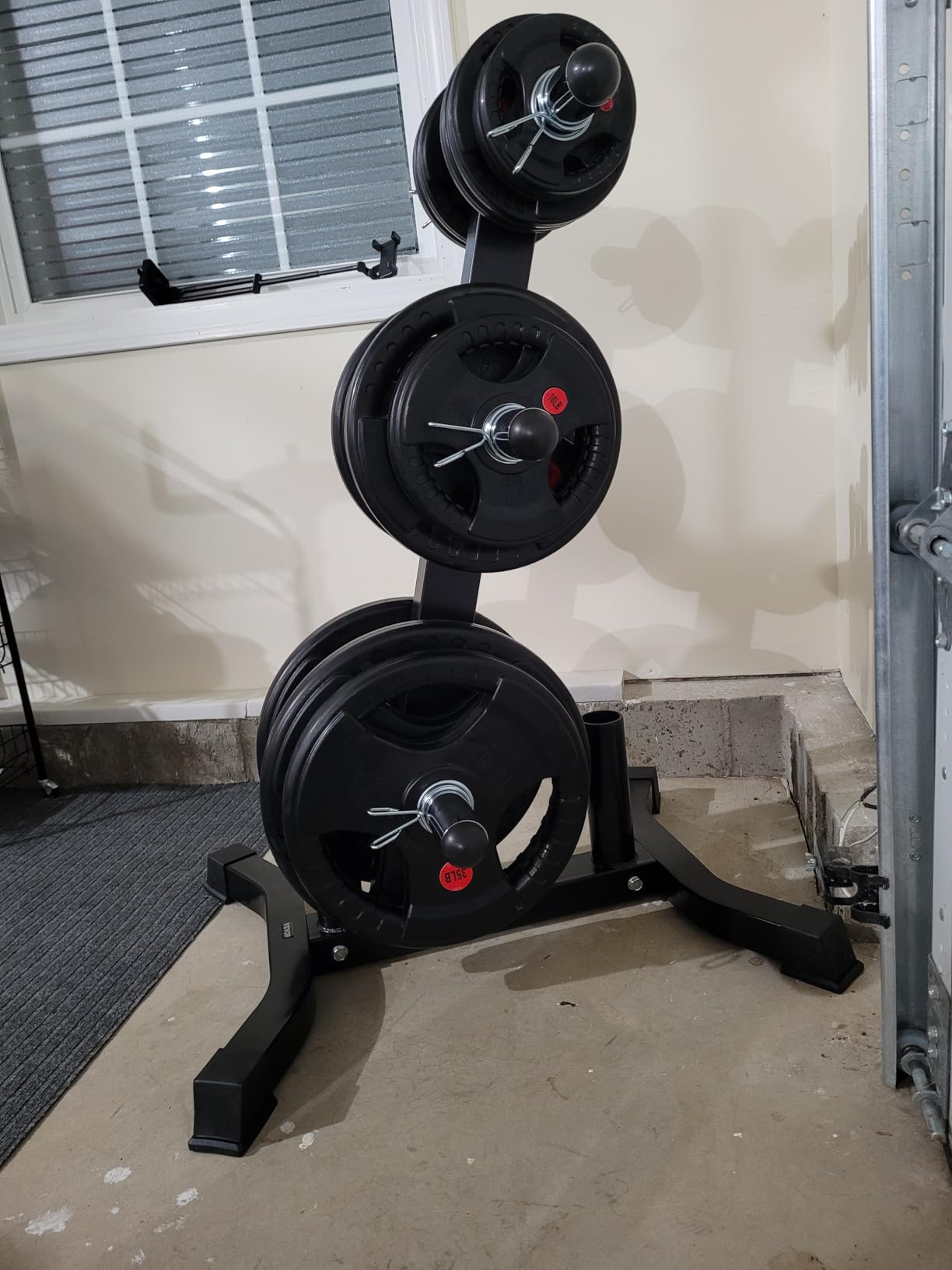 VEVOR Weight Plate Rack, Vertical Weight Plate Tree for 2-Inch Weight Plates, Standard Weight Plate Tree with Wheels, 1000 lbs Load Capacity customer photo 2