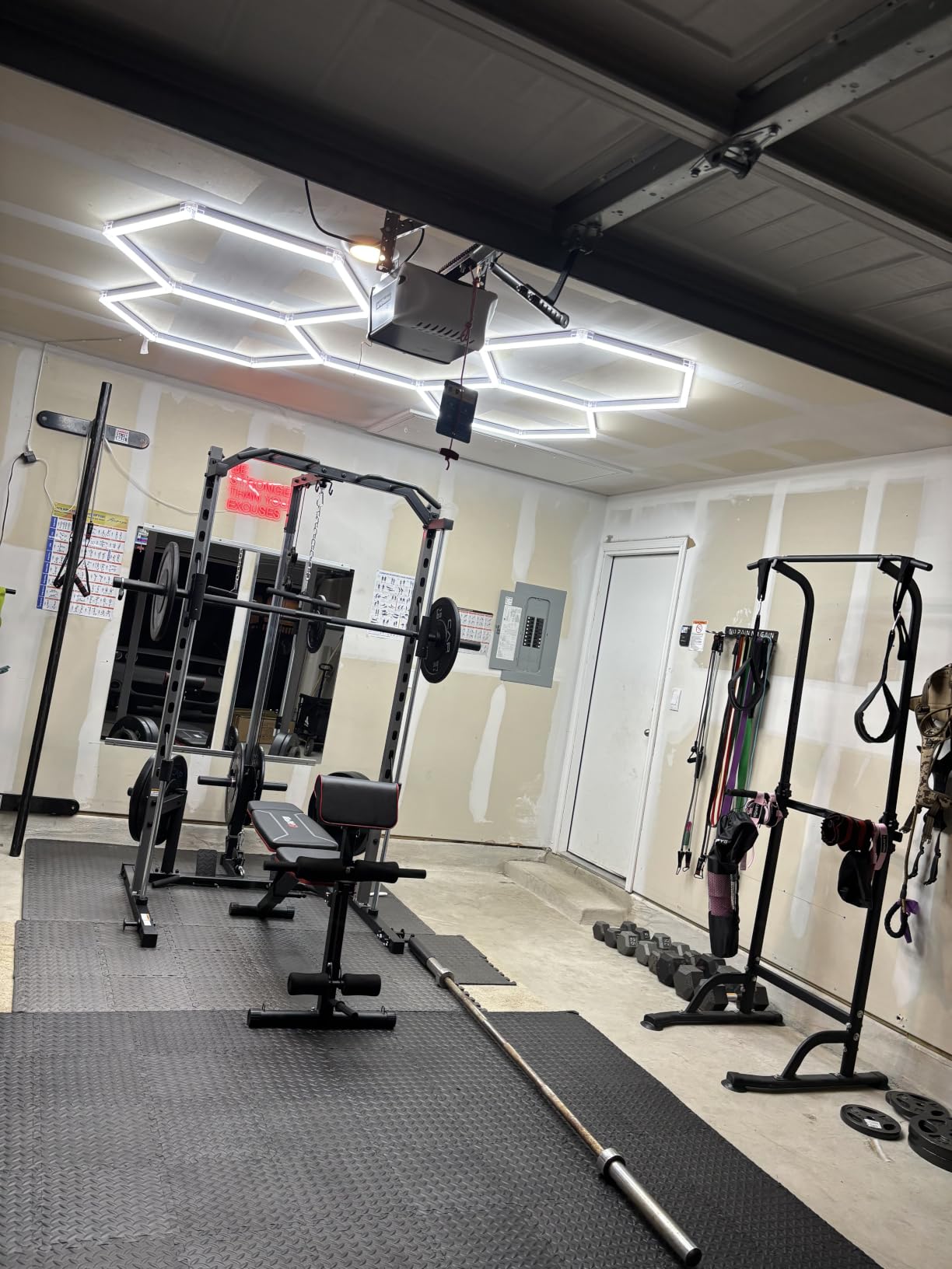 All-in-One Smith Machine for Home Gym, 1400LBS Multi-Functional Power Cage Squat Rack with LAT Pulldown System, Cable Machine & Barbell Bar - Strength Training Equipment with Attachments customer photo 2
