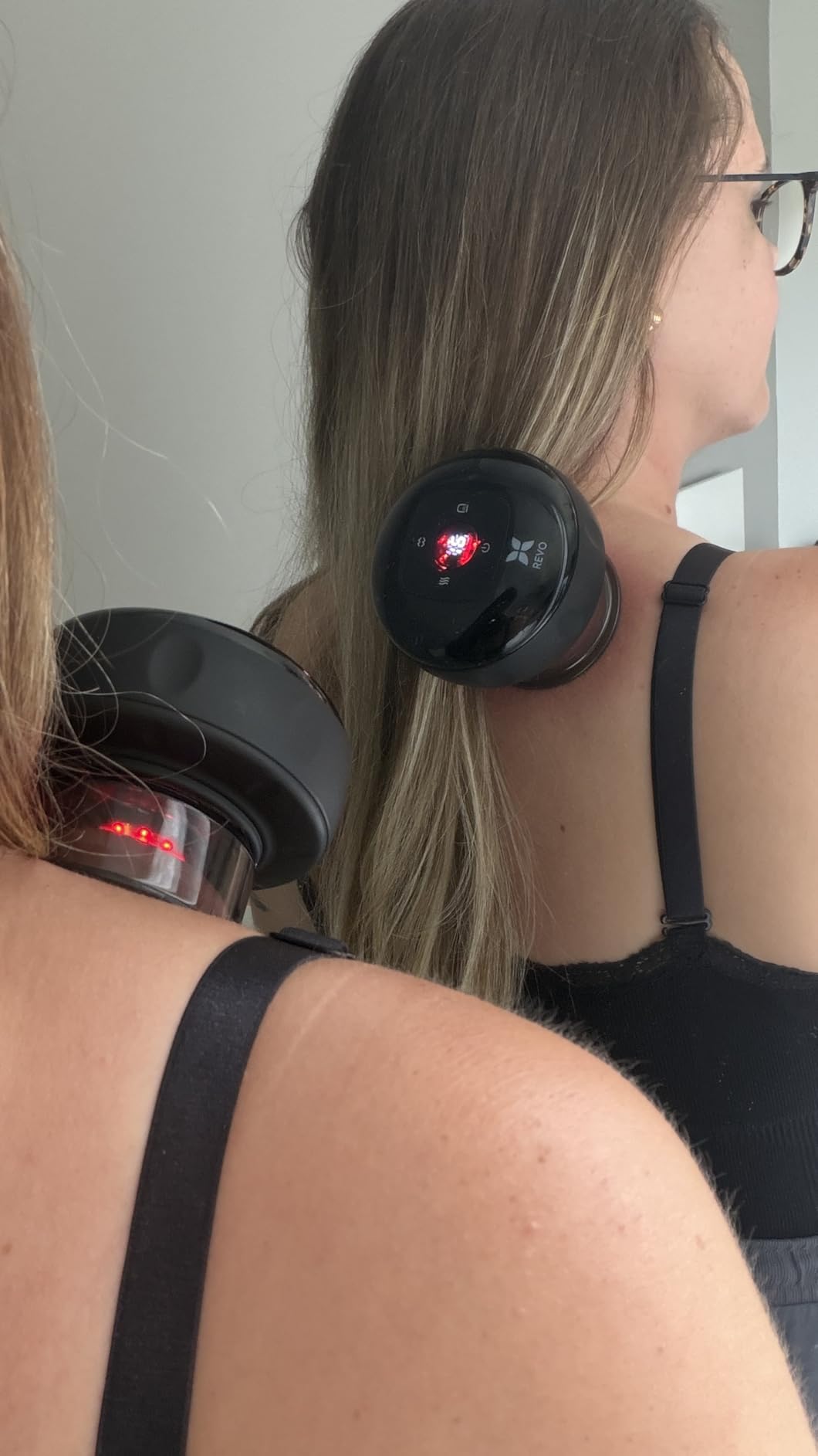 REVO The Original 4-in-1 Smart Cupping Therapy Massager, Red Light Therapy for Targeted Pain Relief, Knots, Aches, Muscle Soreness, Circulation & Tighter Skin, Portable Cupping Kit (Four Pack) customer photo 1