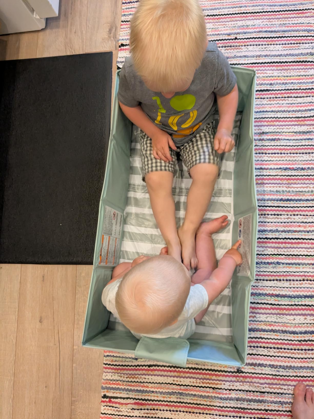 Ingenuity Tuckaway Toddler Folding Tub, Converts Shower to Tub, Folds to Store, Easy to Clean, No Assembly Required, Portable Baby Bathtub for Travel, 12M-5Y, Green customer photo 1