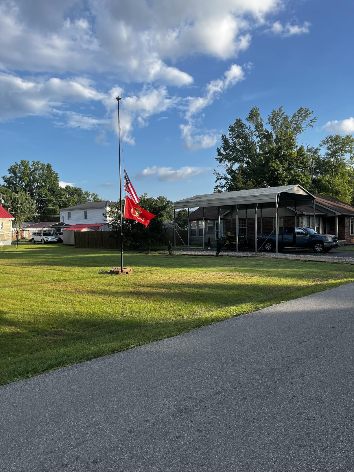25FT Heavy Duty Flag Pole - Wind-Resistant Tapered Design, 2.7