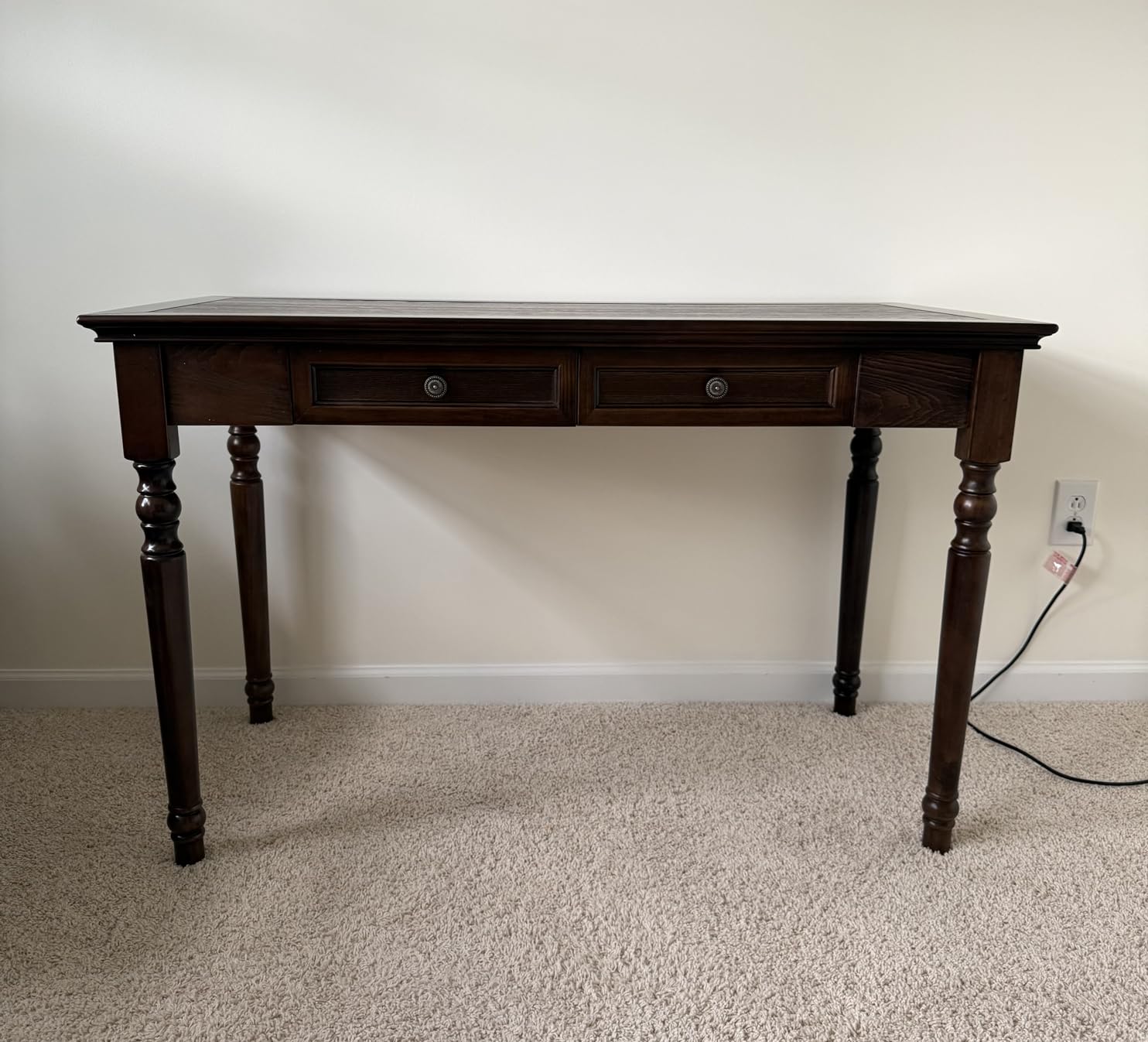 White Writing Desks with Drawers, 35