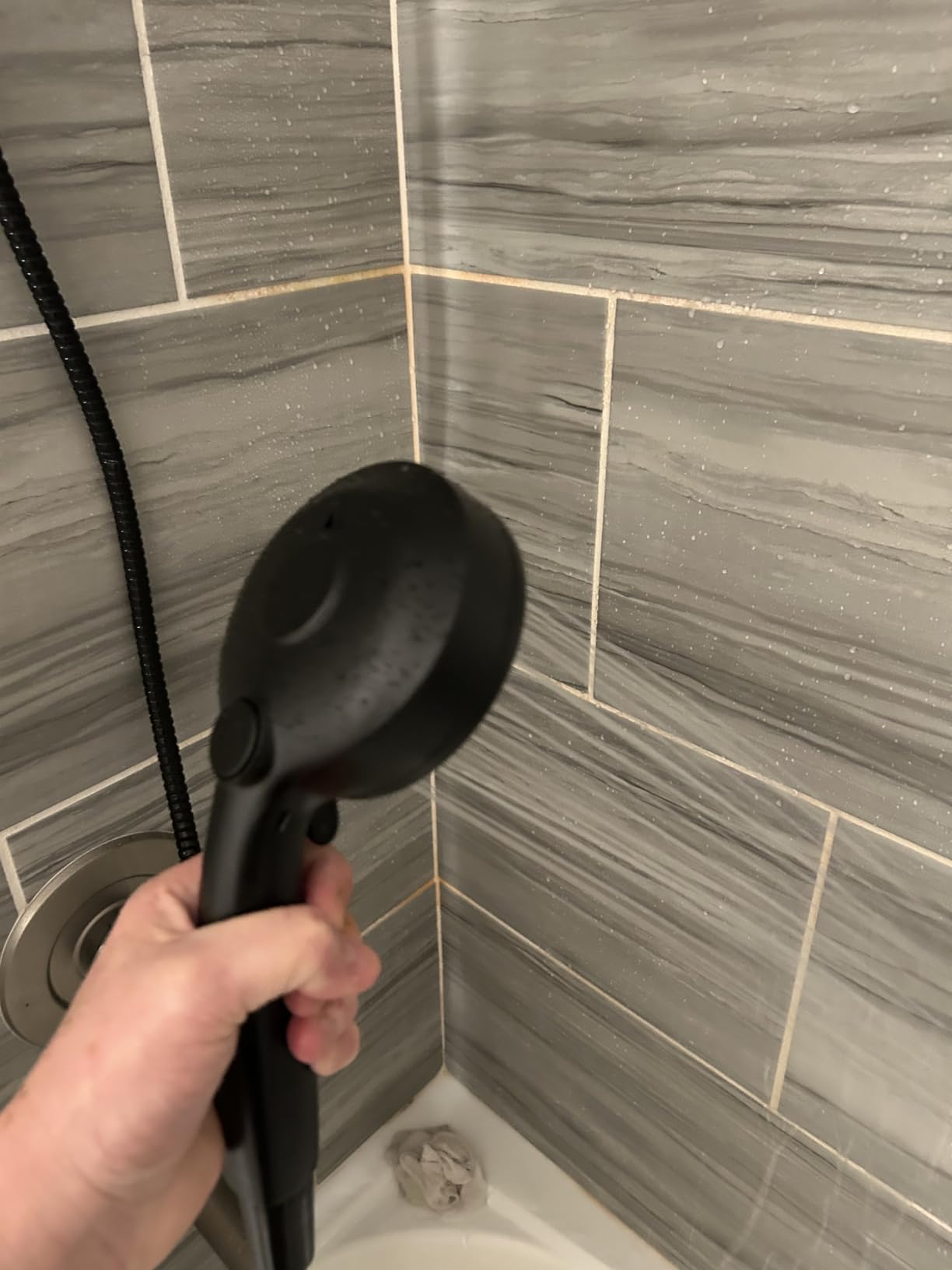Delta 5-Setting HydroRain 2-in-1 Dual Shower Head with ProClean Spray, Brushed Nickel High Pressure Shower Head with Handheld Spray, 1.75 GPM Flow Rate customer photo 2