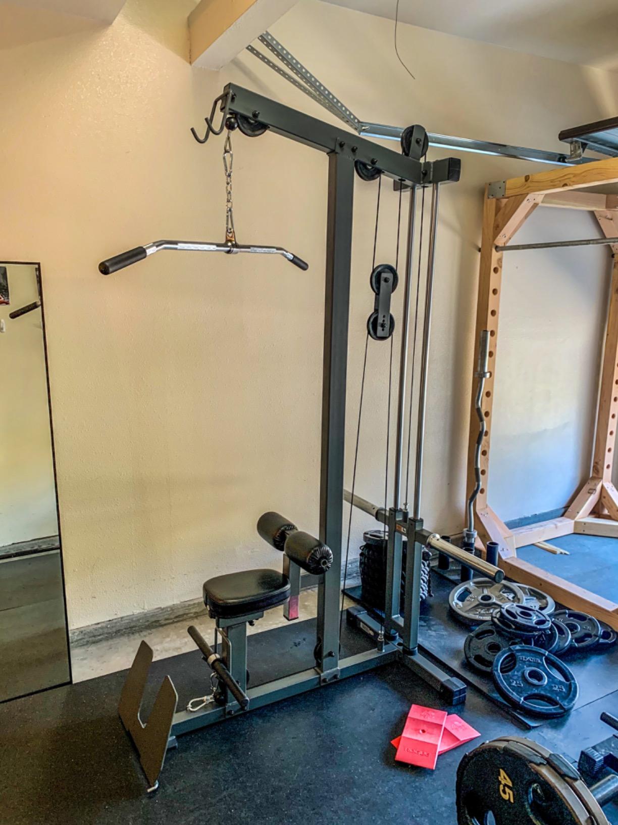 XMark LAT Pull Down and Low Row Cable Machine, Heavy Duty LAT Machine with High and Low Pulley Stations, Row Machine, Upper Body Machine customer photo 2