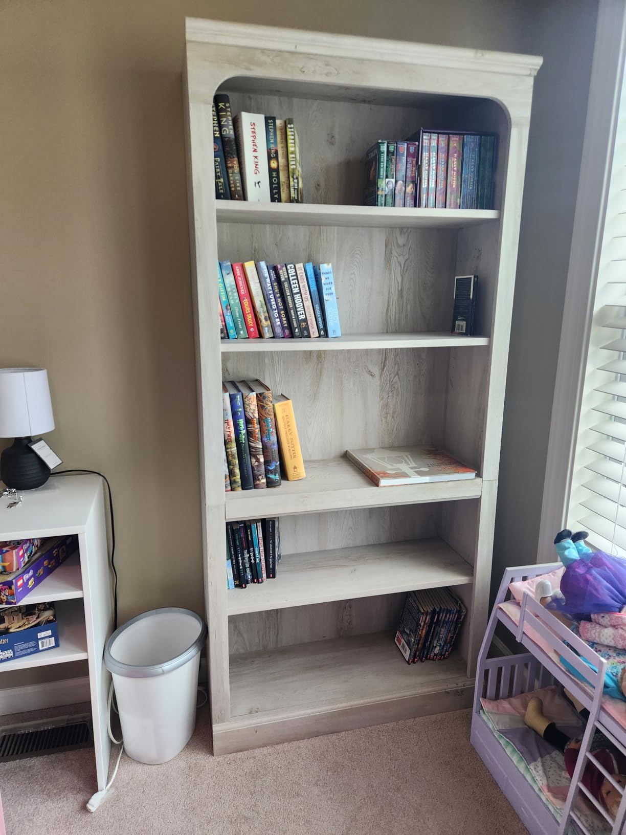 Sauder Select 5-Shelf Bookcase, Chalked Chestnut Finish customer photo 2