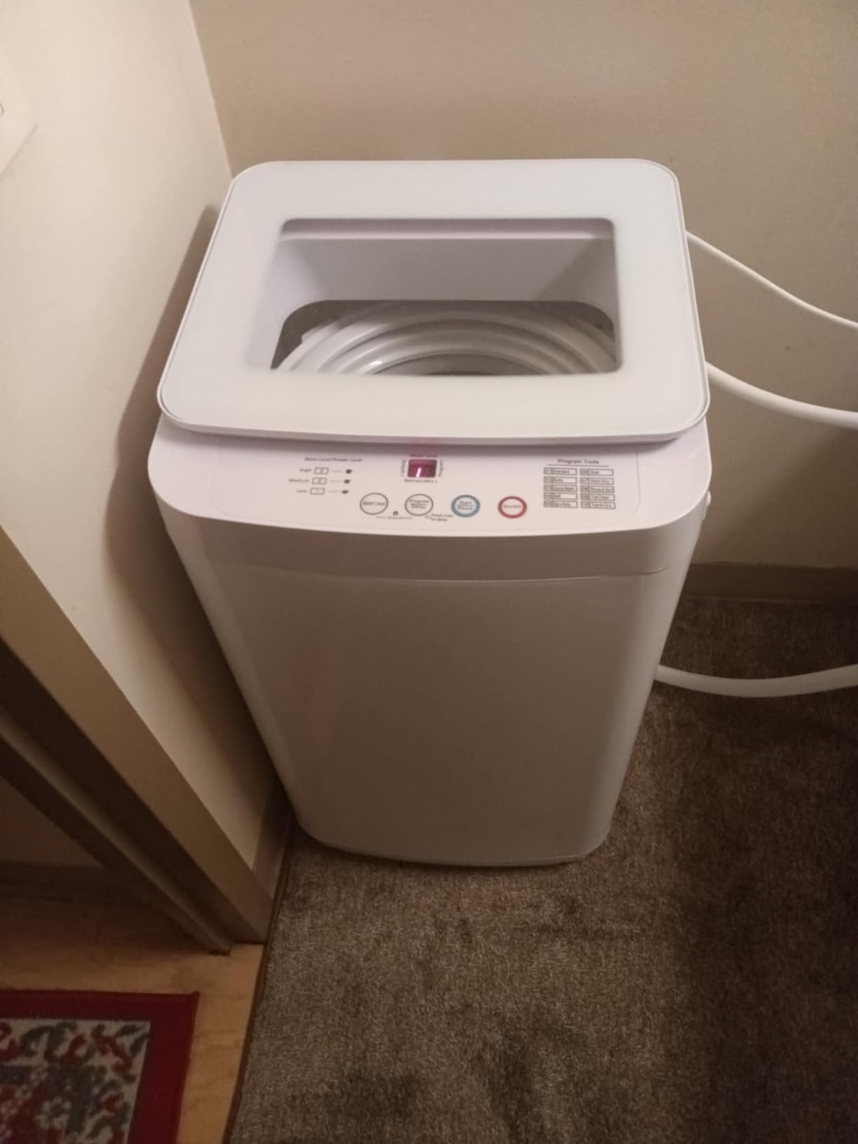 18 lbs Portable Washing Machine, Fully Automatic Portable Washer with LED Display, 7 Wash Cycles, 4 Water Levels, Top Load Washing Machine for Apartment, RV, Dorm, Home customer photo 1