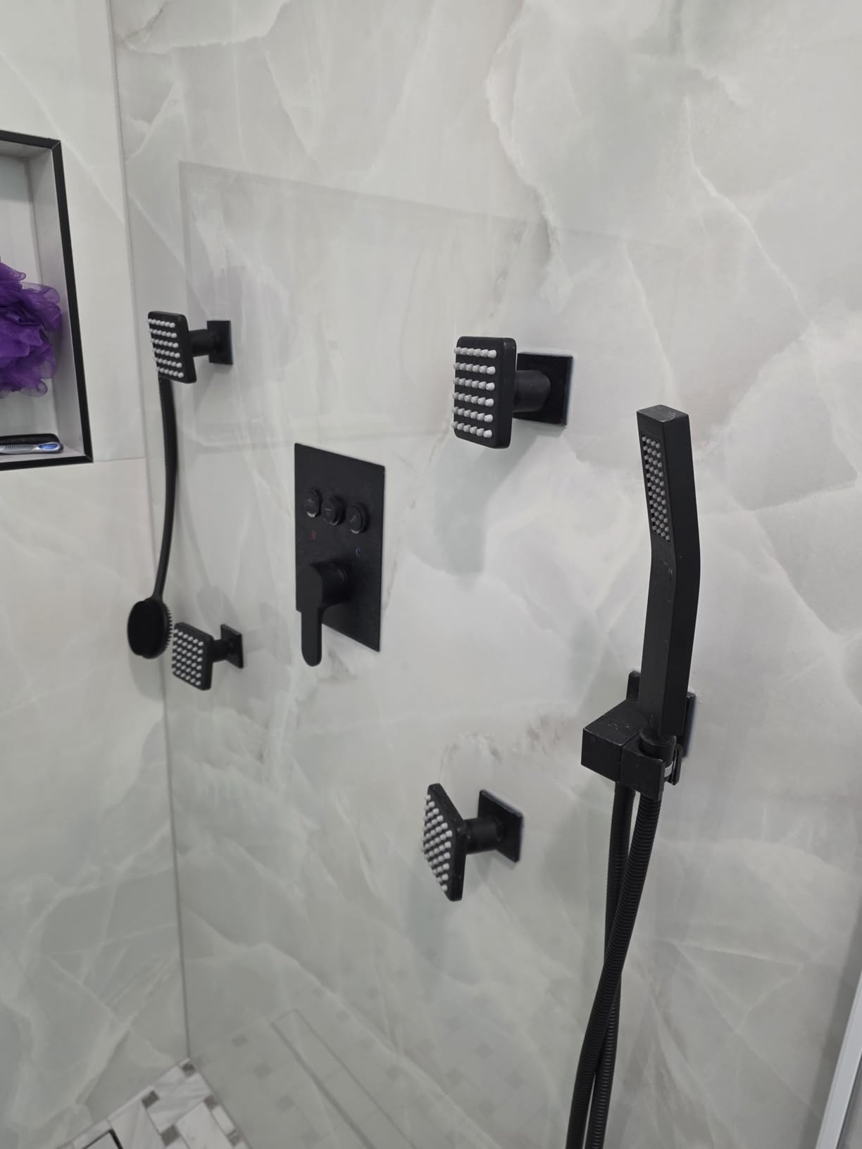 Shower System with Body Jets, Bostingner Four Modes Shower Faucet 12+6
