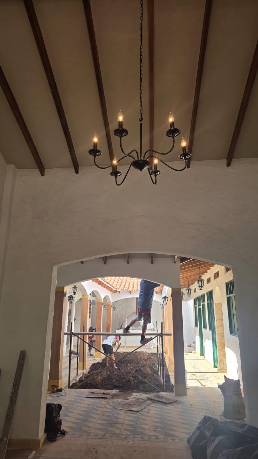 Black Chandelier, 6-Light Farmhouse Candle Chandelier 29'', Rustic Industrial Hanging Light Fixture for Dining Room, Kitchen Island, Living Room, Entryway, Bedroom, Foyer customer photo 1