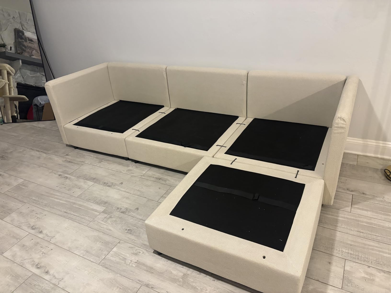 Txtin's Cloud Couches for Living Room L Shaped Sectional Couch with Ottoman Deep Plush 4 Seater Sofa Modern Sofa for Apartment customer photo 2