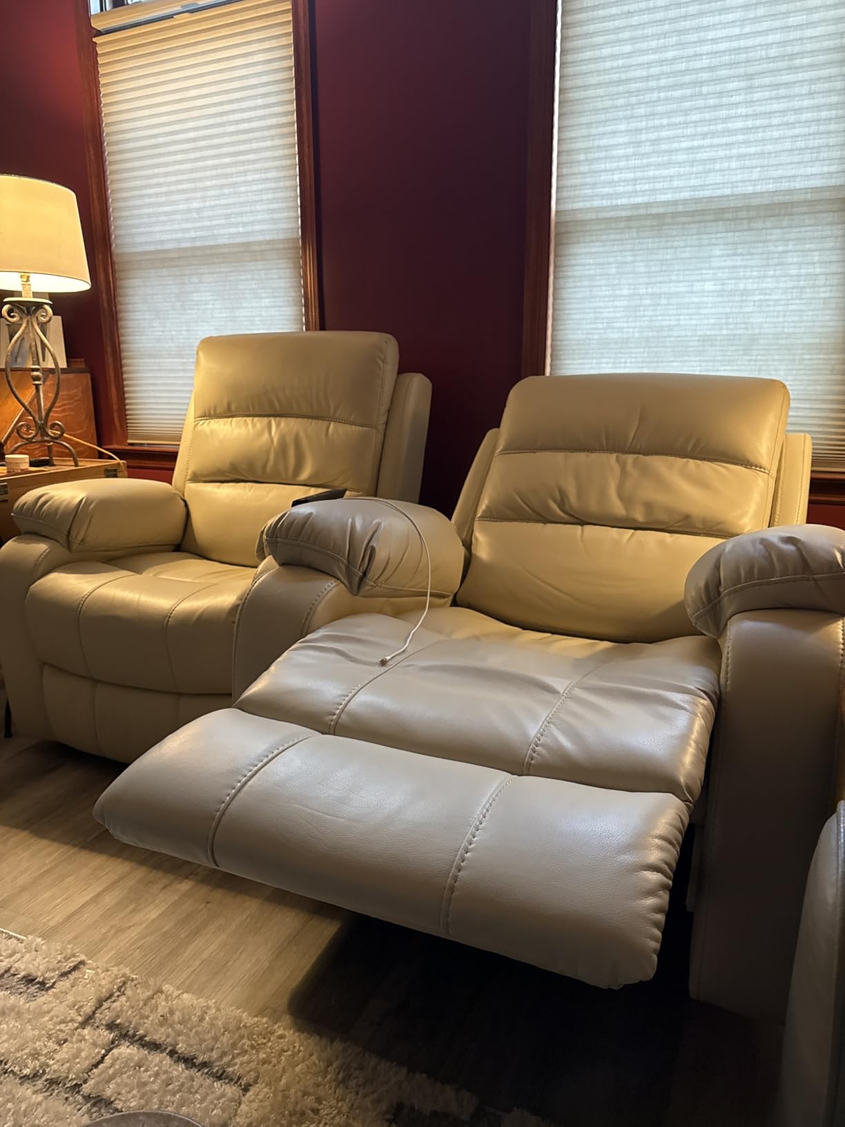 EONIX Power Zero Wall Hugger Power Recliner Chair for Small Space RV Living Room,Power Recliner with Massage and Heat, USB & USB-C Charging Ports, SXXY003992, Saddle Brown customer photo 1