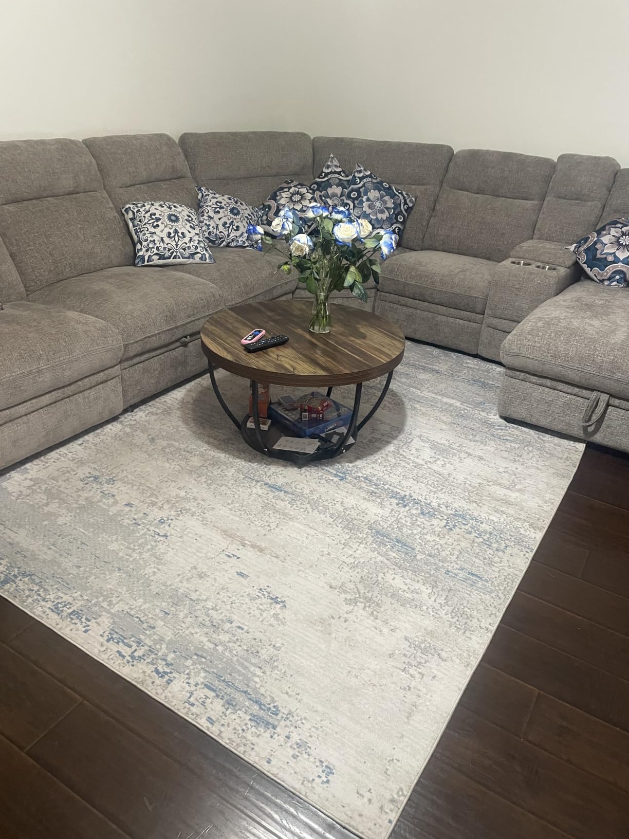 Washable Rugs 8x10 Area Rugs for Living Room- Modern Abstract Rugs for Bedroom,Dining Room, Large Soft Low Pile Carpet with Non Slip Rubber Backing,Neutral Accent Rug for Nursery Home Office customer photo 2