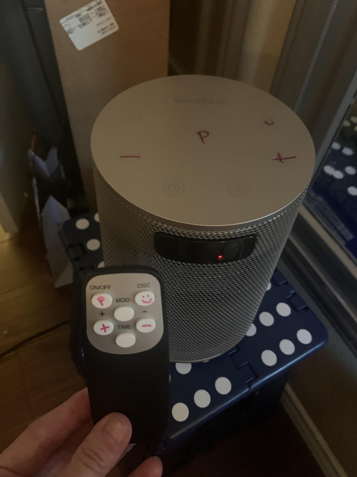 GiveBest Space Heater, Electric Portable Heaters for Indoor Use with Thermostat and Remote, 70° Oscillation, Digital Display, 12H Timer, 1500W PTC Ceramic Fast Safety Heat for Office Bedroom Home Desk customer photo 1